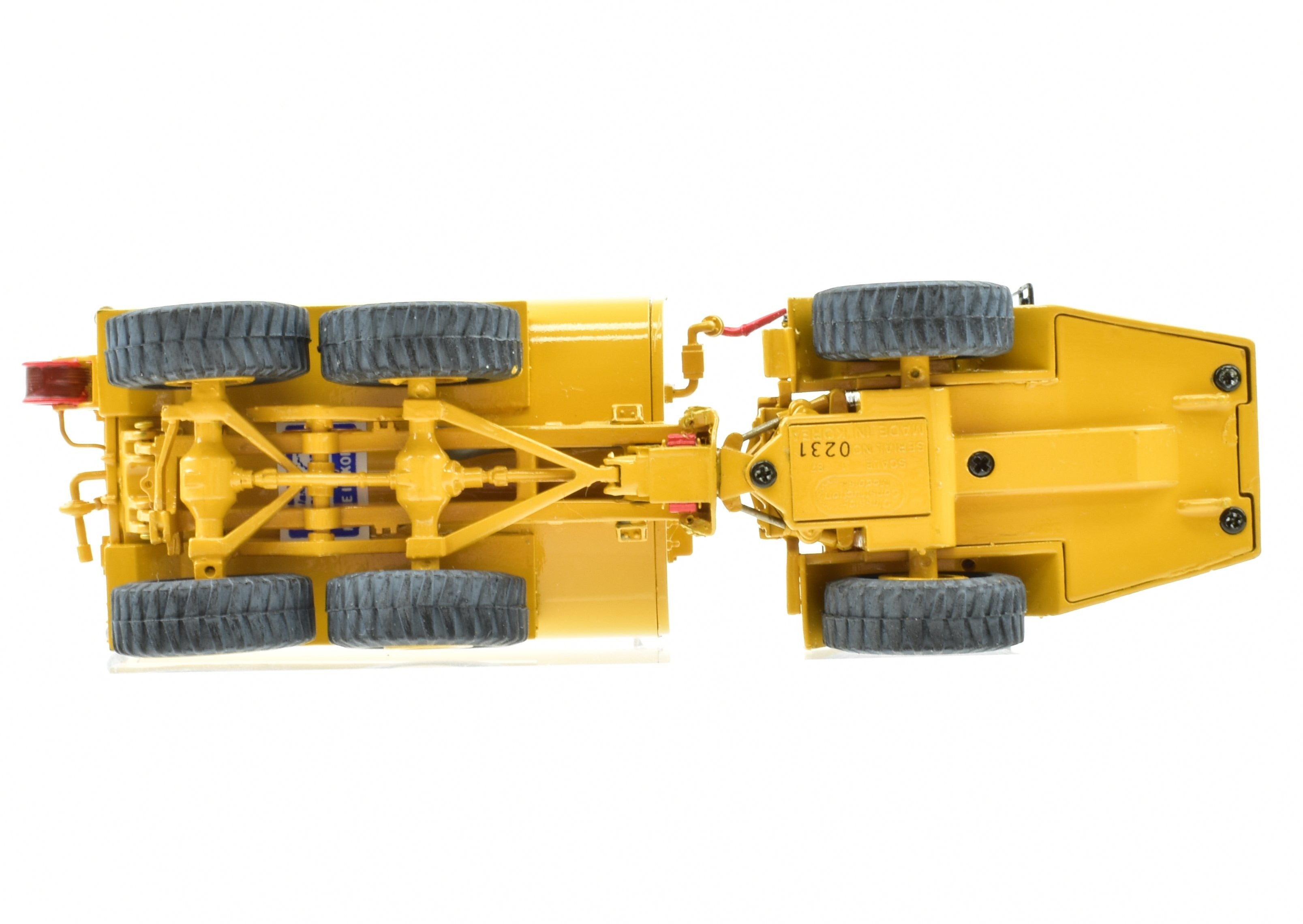 High - Quality HO Brass Construction Model - Zycon Models' Authorized Conversion of No. K500 Caterpillar D250E Series II Articulated Truck with Klein Water Tank
