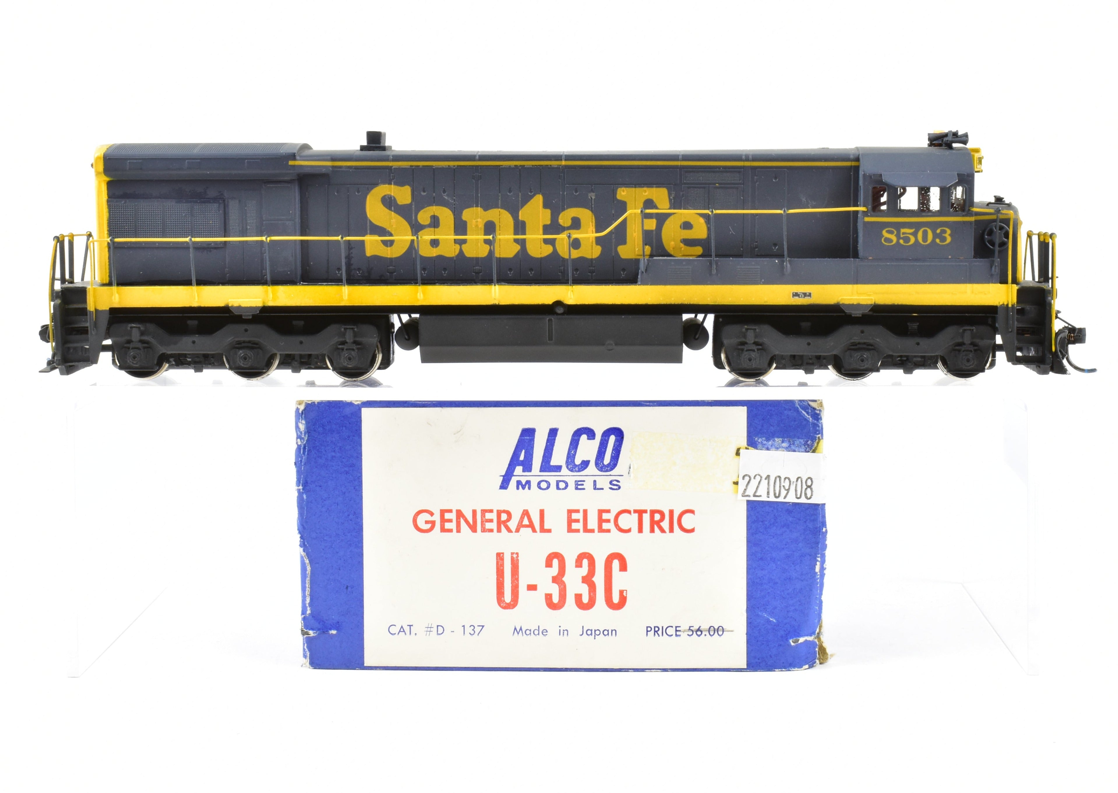 Custom Painted HO Brass Alco Models ATSF Santa Fe GE U - 33C Diesel