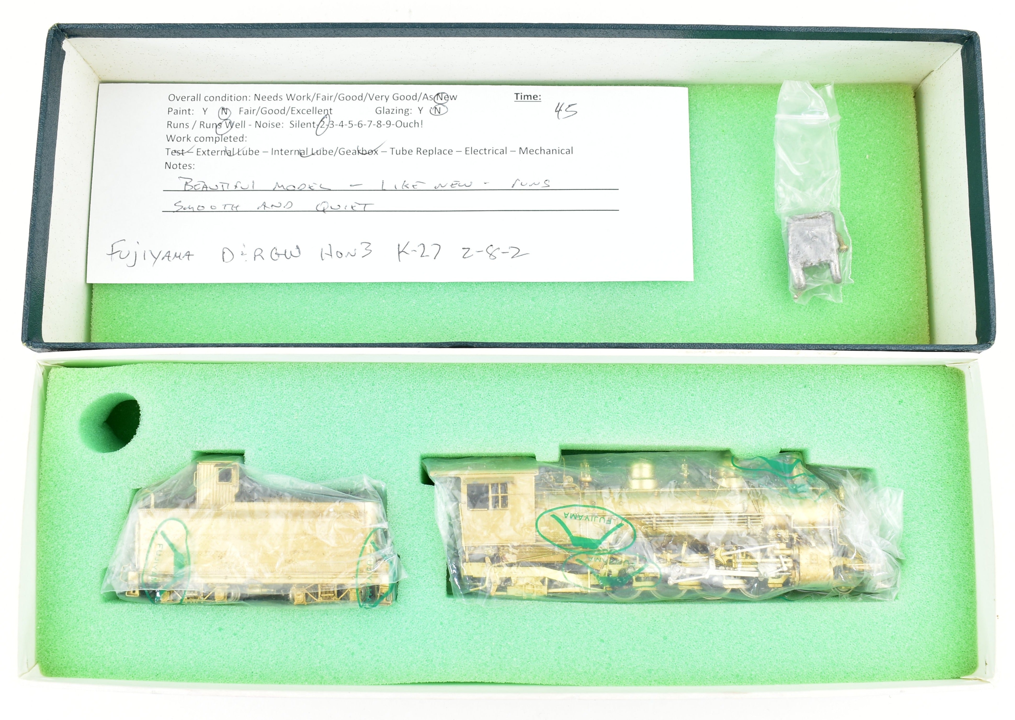 1978 HOn3 Brass PFM - Fujiyama Denver & Rio Grande Western K - 37 2 - 8 - 2 Mikado Model