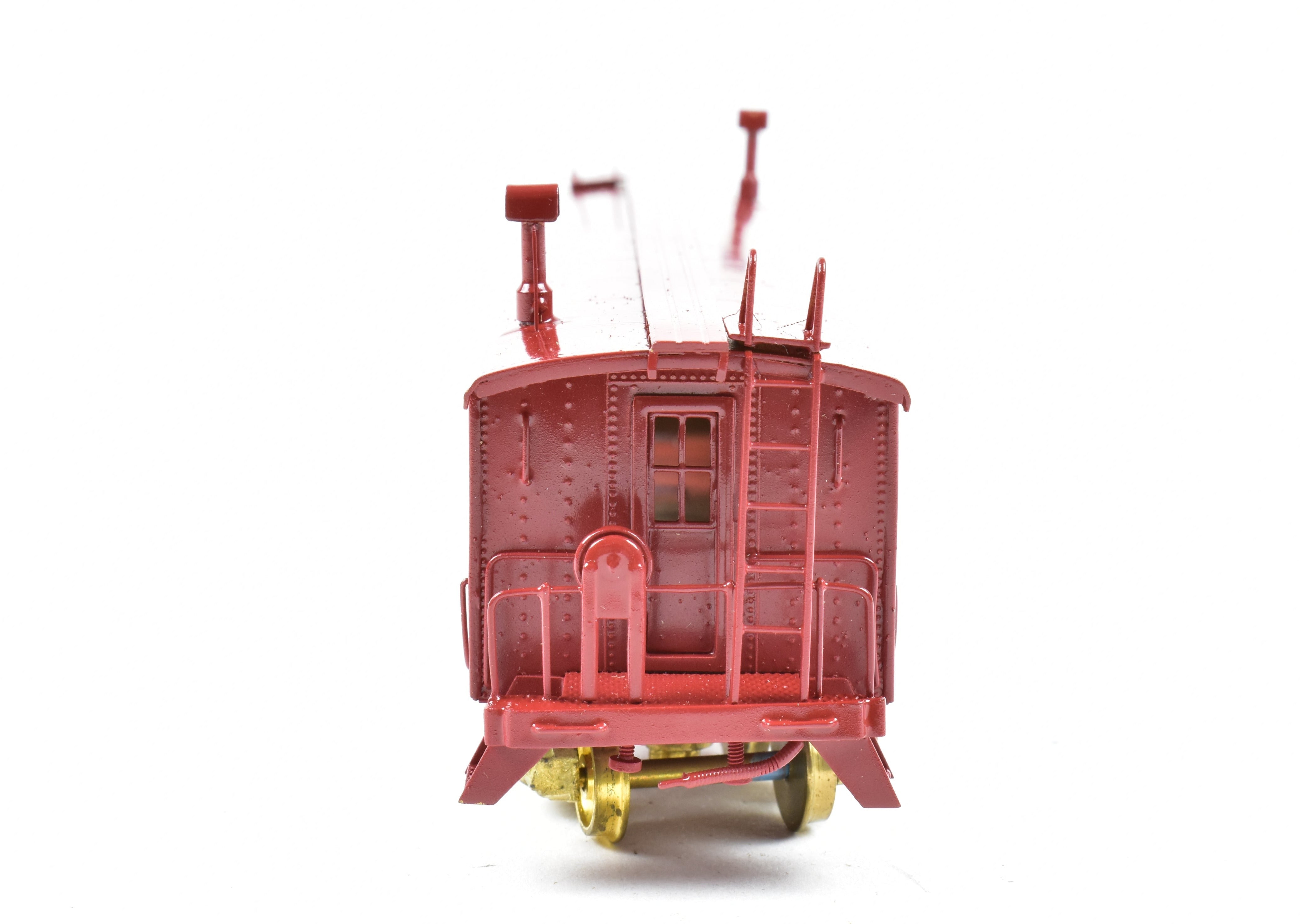HO Scale Brass Hallmark Models ATSF - Santa Fe Transfer Caboose with Factory - Applied Paint and Unlettered Design