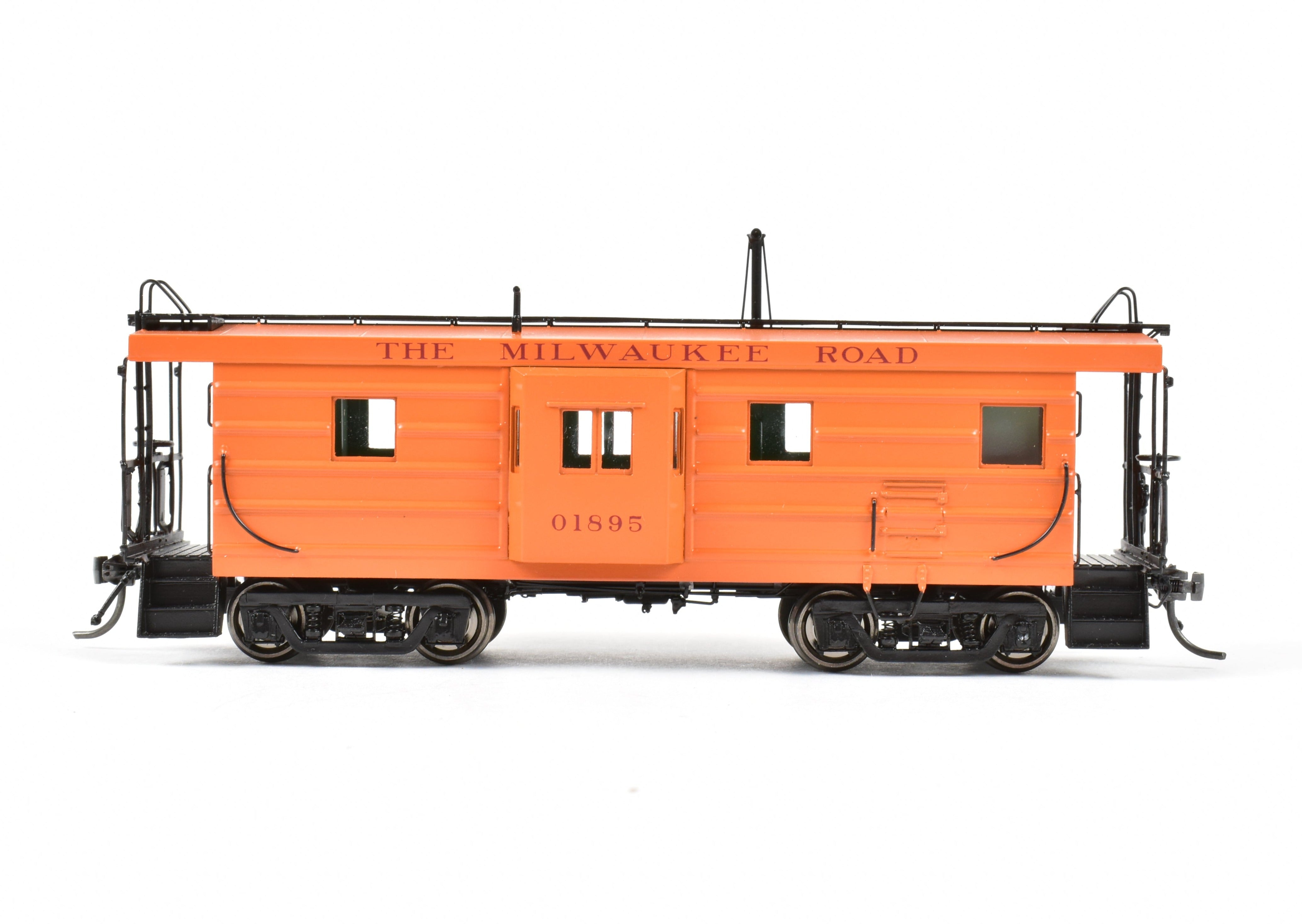 HO Scale Brass OMI - Overland Models, Inc. Milwaukee Road (CMSTP&P) Ribbed Side Caboose Model FP No. 01895