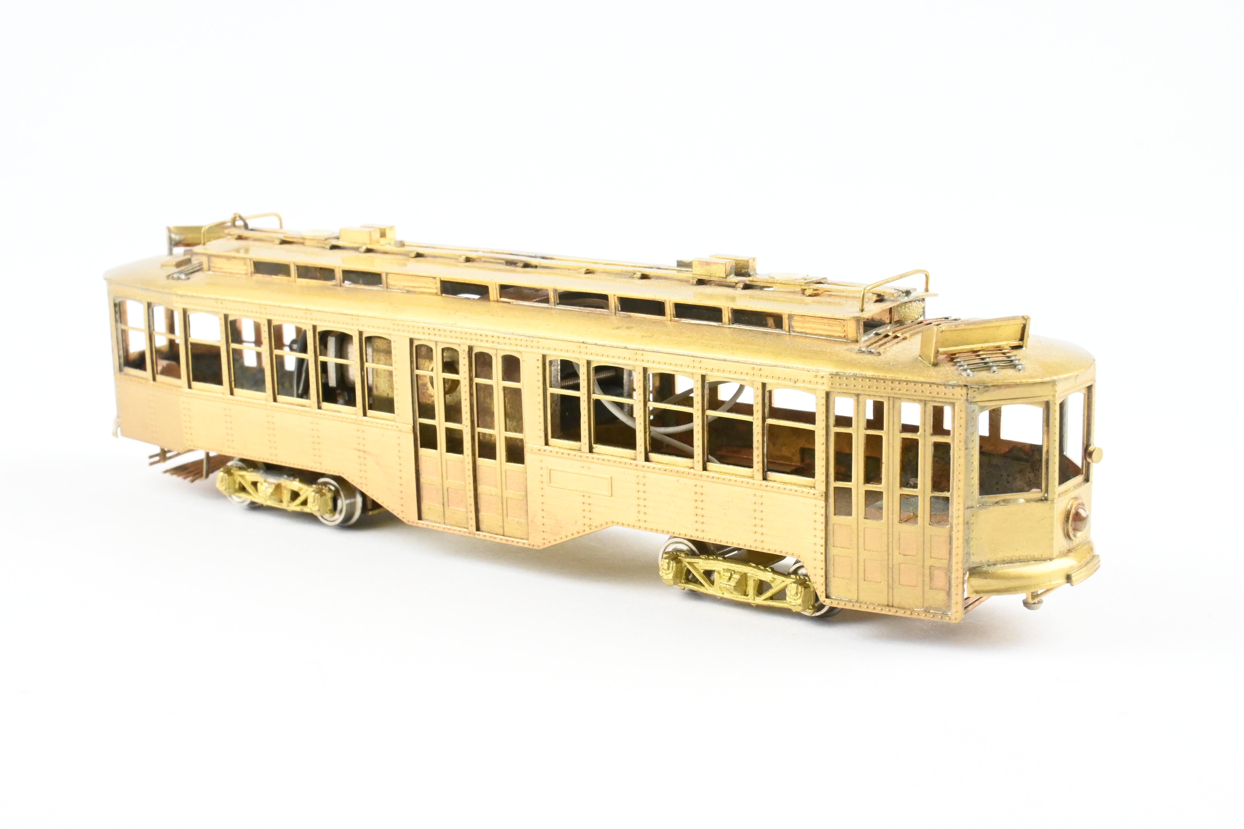 HO Scale Brass Pittsburgh Railway Co. Double Ended Jones Trolley in Reboxx, Poles Missing
