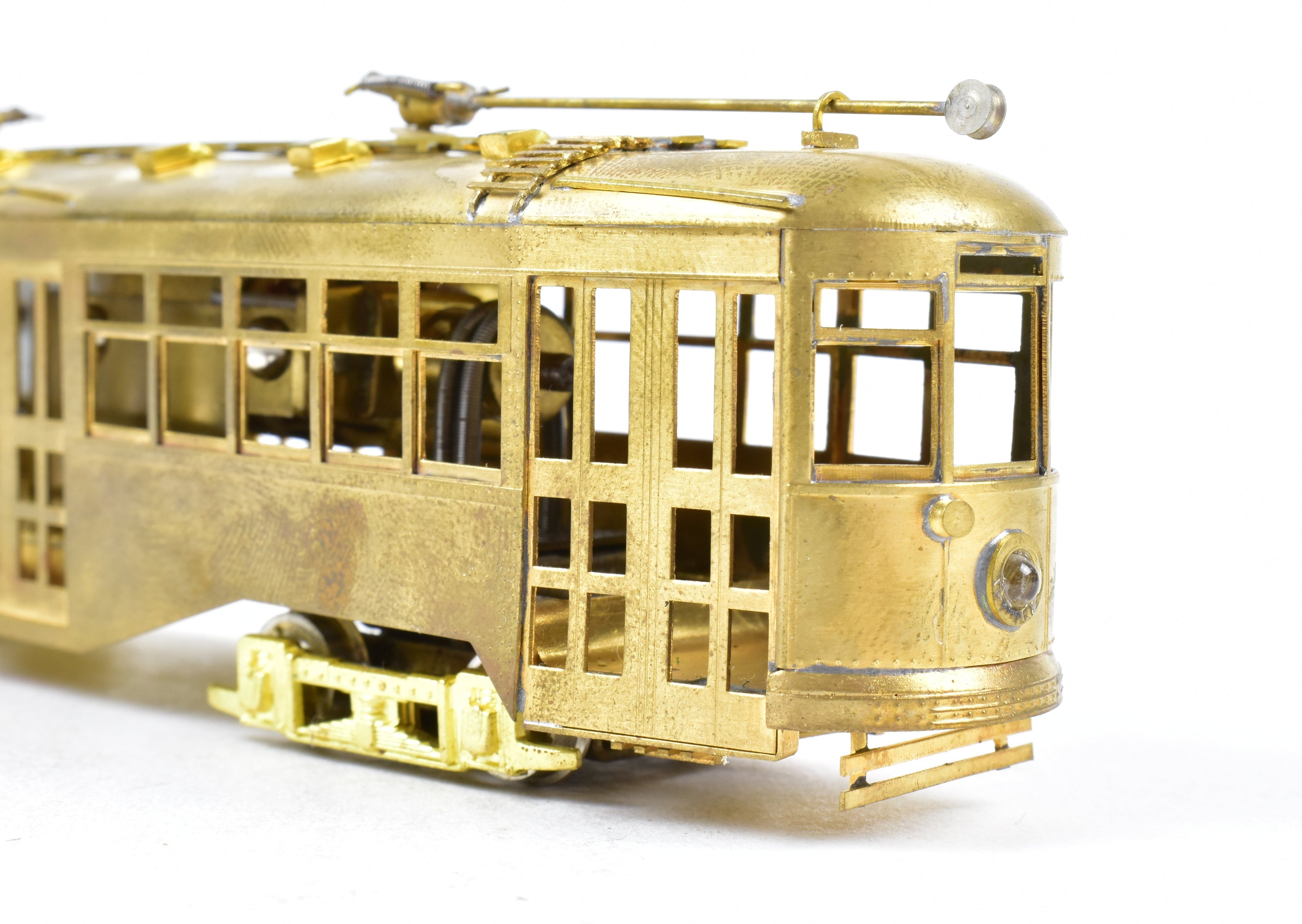 HO Scale Brass Model Bert Sas Brooklyn & Queens Peter Witt Car 8000 - Vintage Train Collectible
