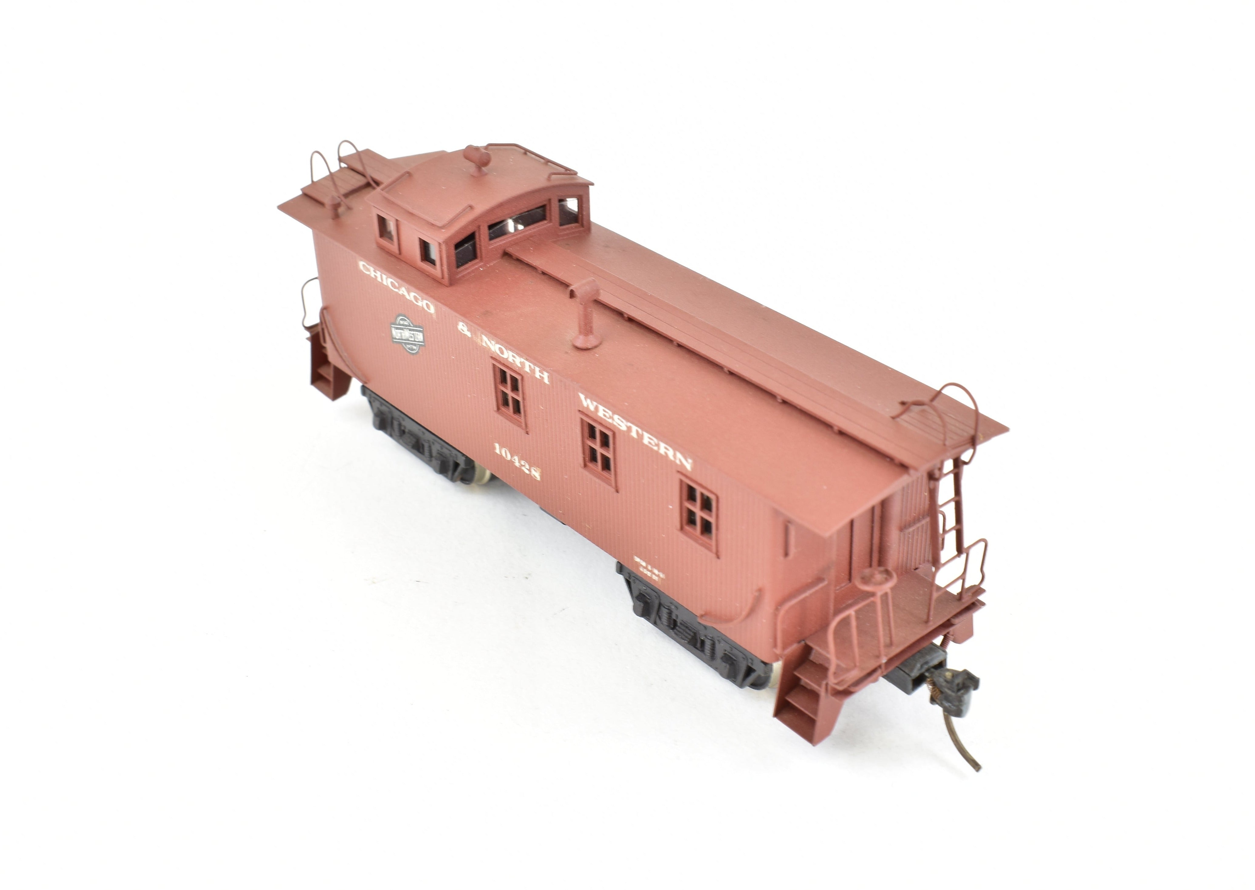 HO Scale Custom Painted Brass Wood Caboose Model by Trains Inc. for Chicago & North Western (C&NW) Railway