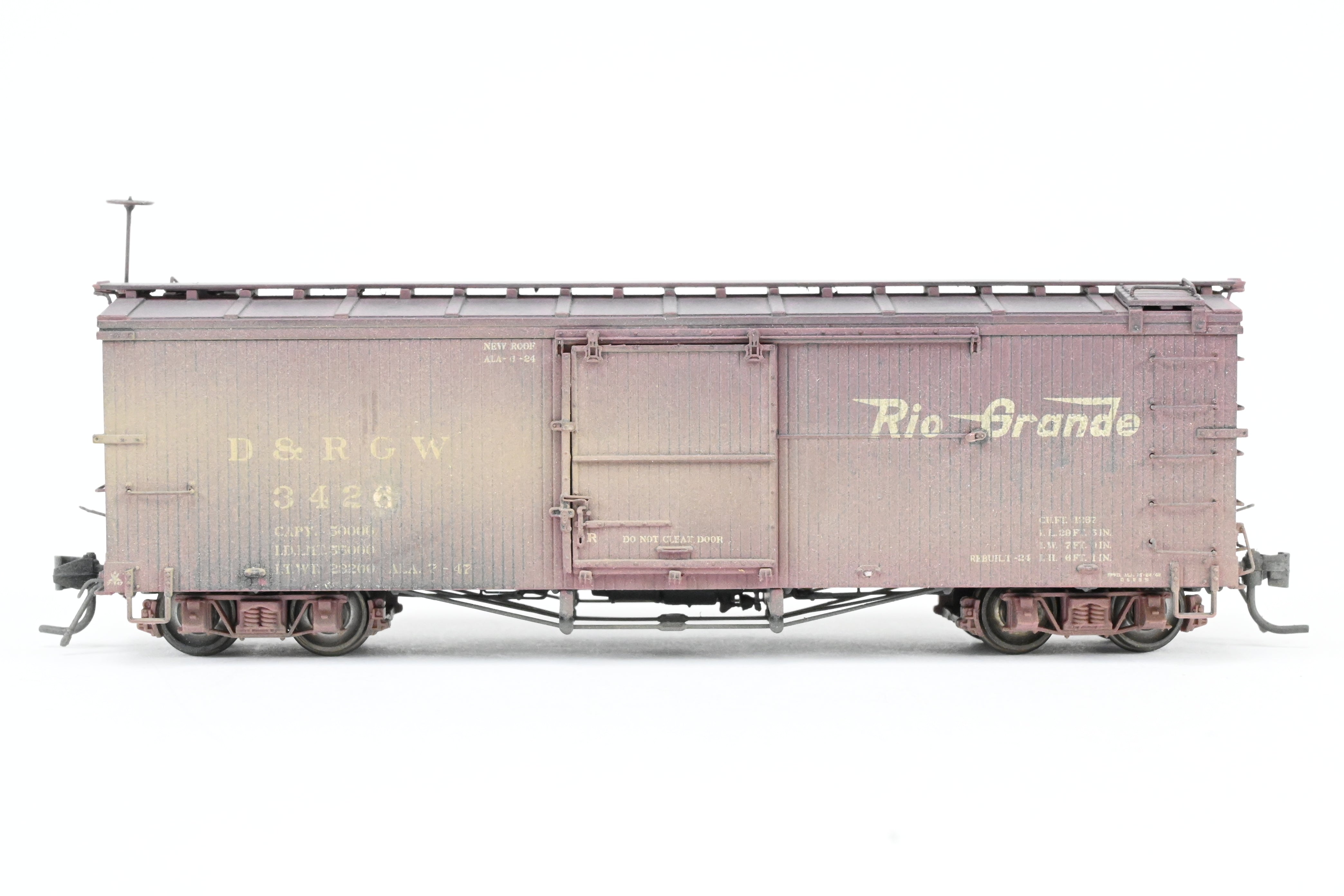 HOn3 Blackstone D&RGW 30' Renumbered & Weathered Box Car No. 3426