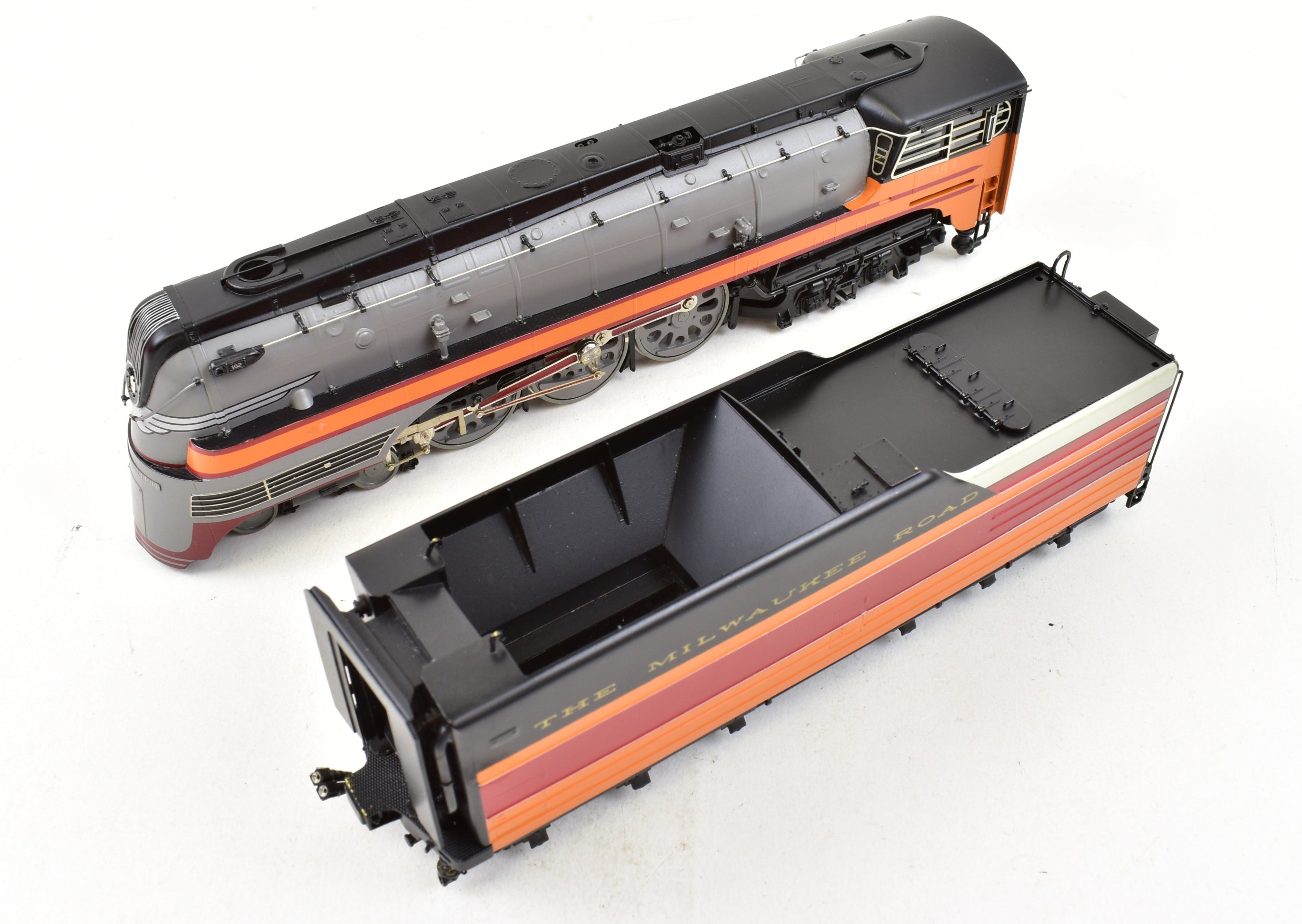 HO Scale Brass Precision Scale Co. Model Train - Milwaukee Road 4-6-4 F-7 Hudson Steam Locomotive As Built #102
