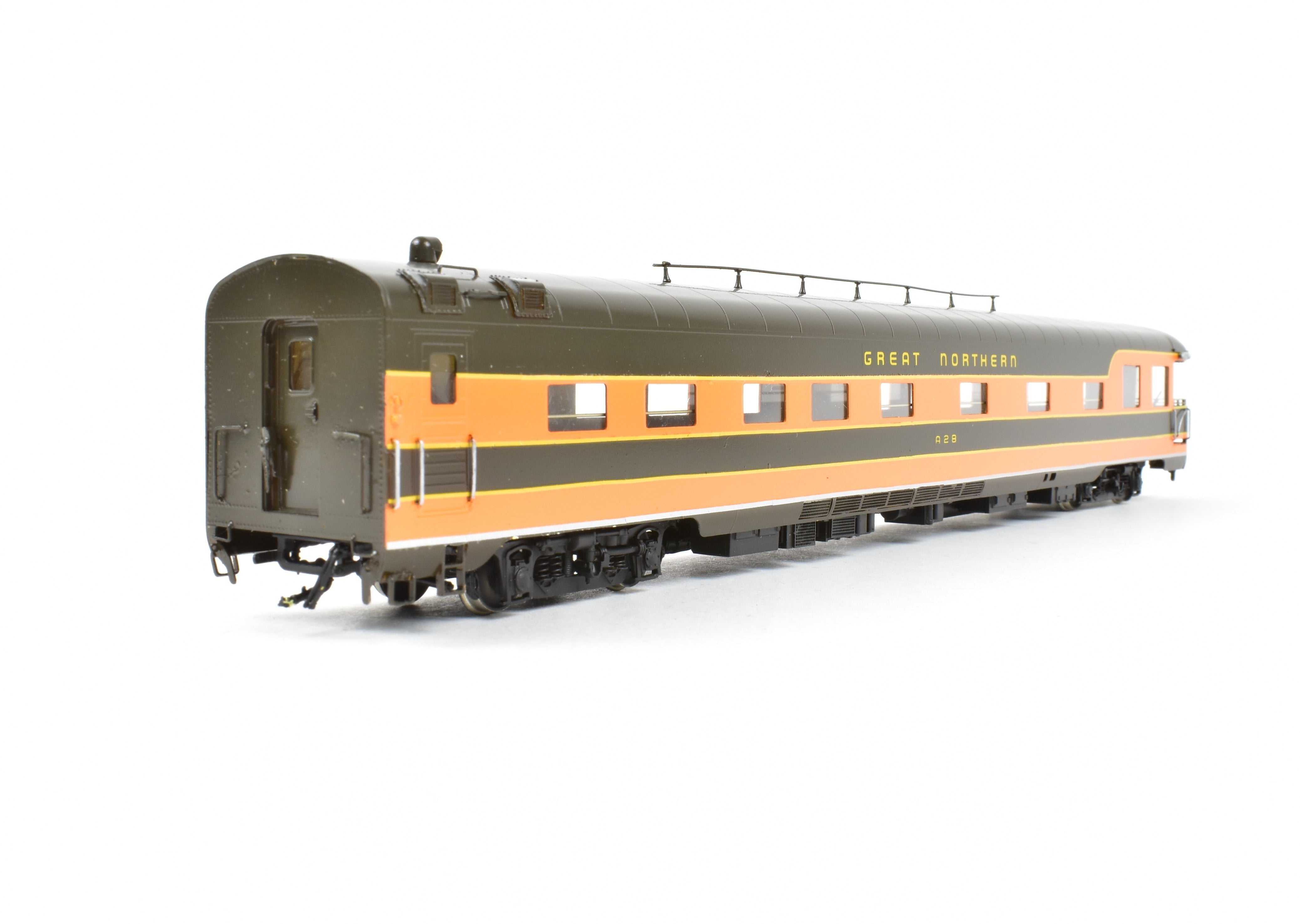 HO Scale Brass W&R Enterprises Great Northern Business Car A28 Custom Painted for Empire Builder Model Train Car