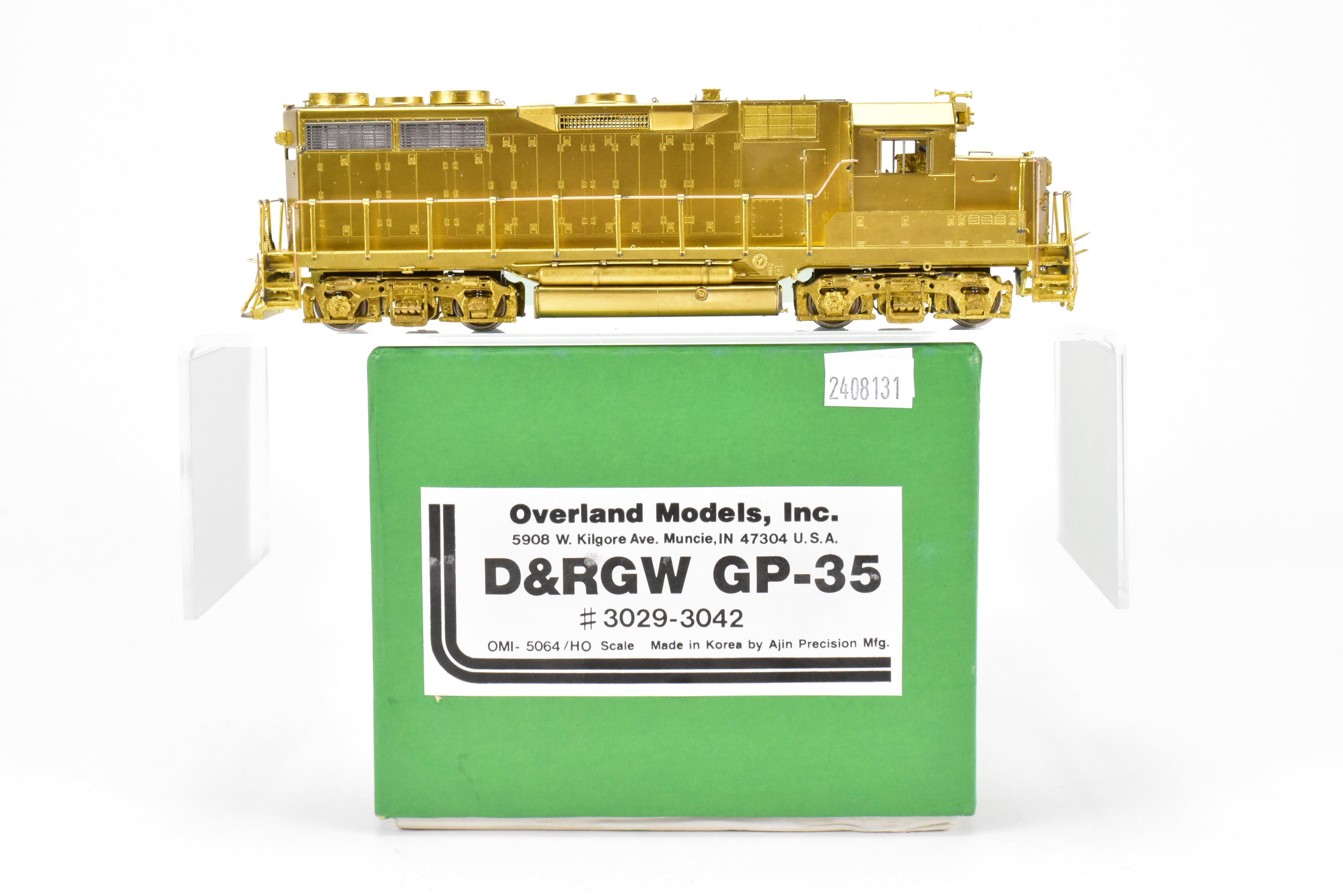 HO Scale Brass Model Train Engine - Overland Models Inc. (OMI) Denver & Rio Grande Western (D&RGW) EMD GP35 Locomotives from #3029 to #3042