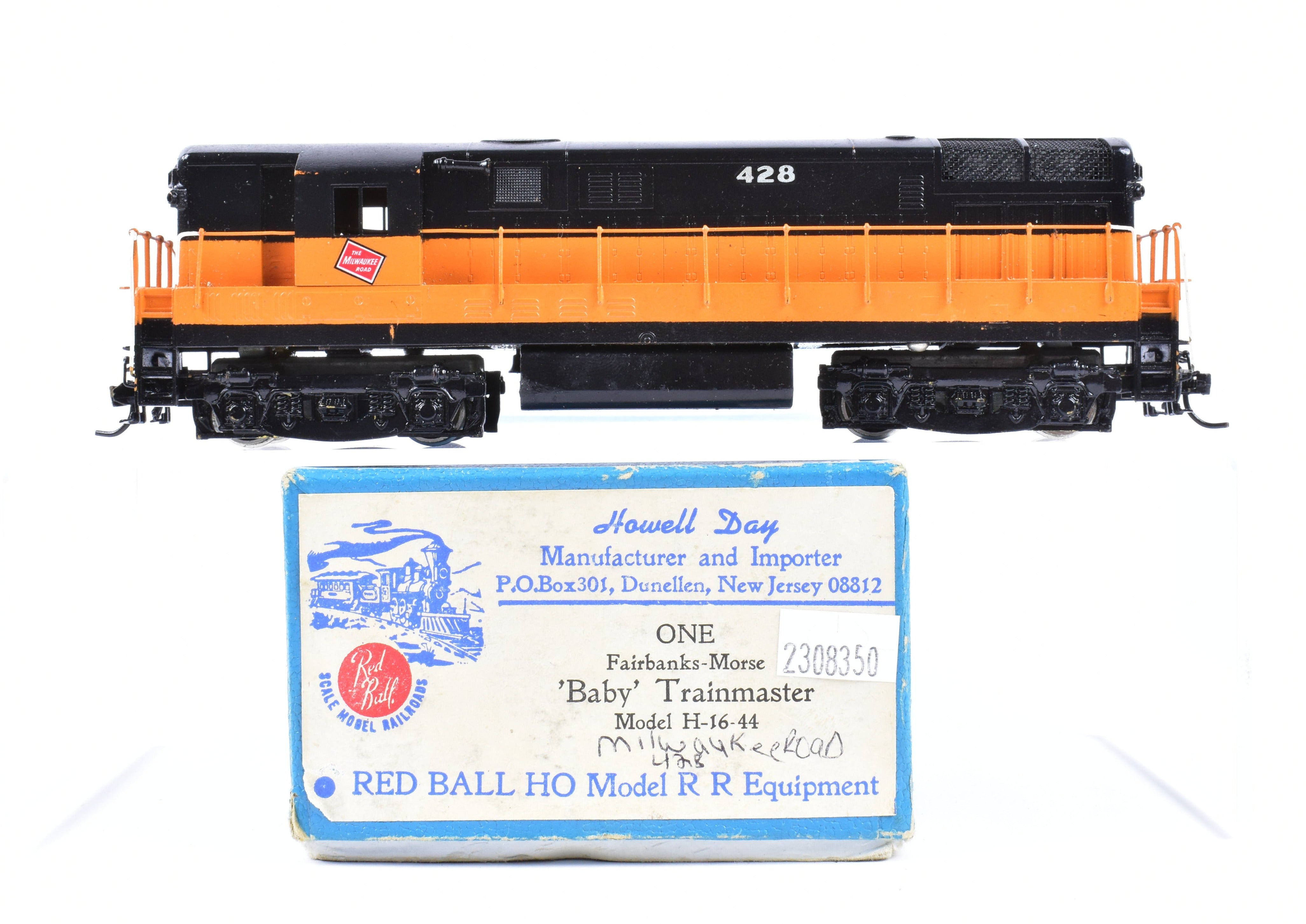 HO Scale Brass Red Ball Milwaukee Road H-16-44 Baby Trainmaster Model