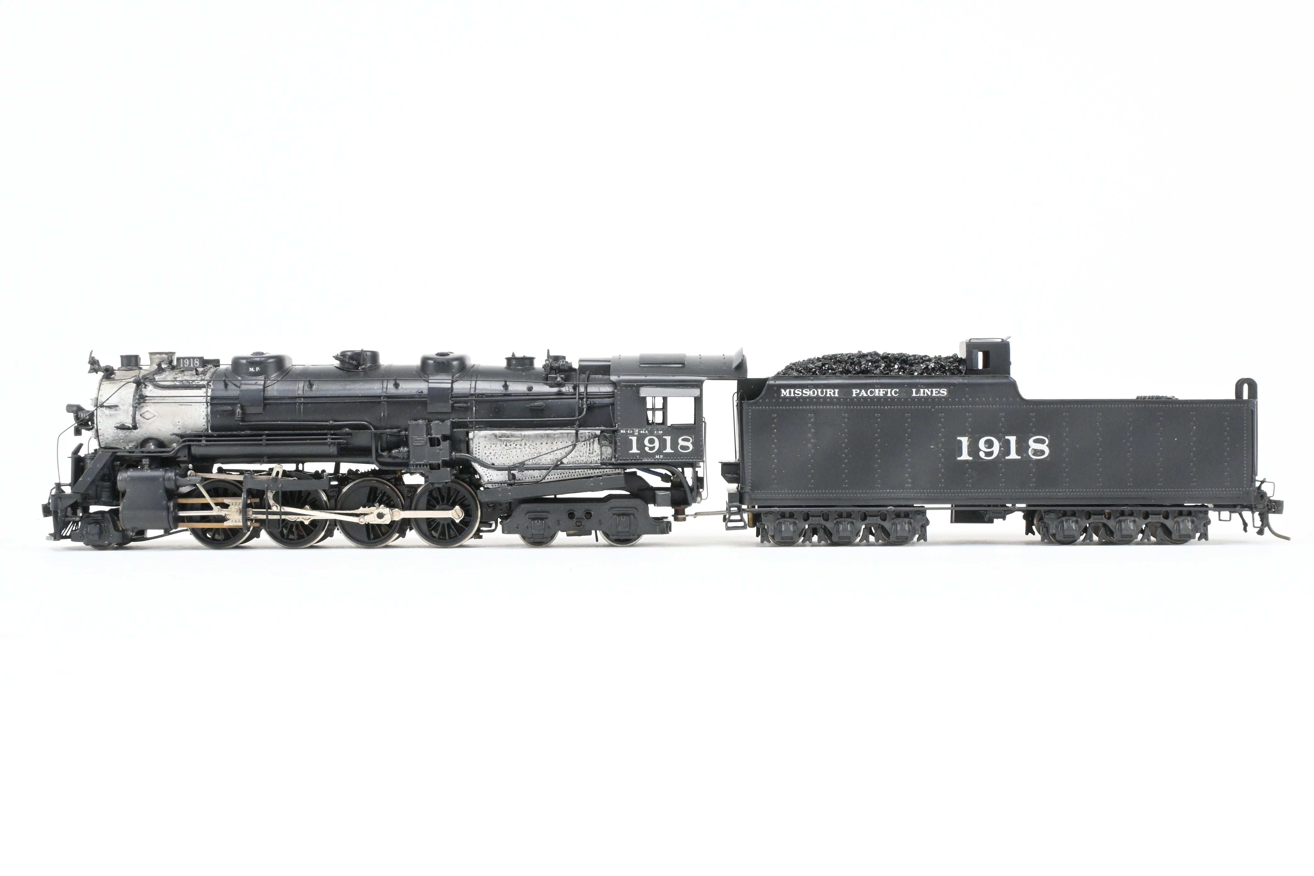 Exquisite HO Scale Brass Custom-Made Joe G. Collias Scratch Built Missouri Pacific Berkshire 2-8-4 Locomotive Model No. 1918, a One-of-a-Kind Collector's Item from 1918