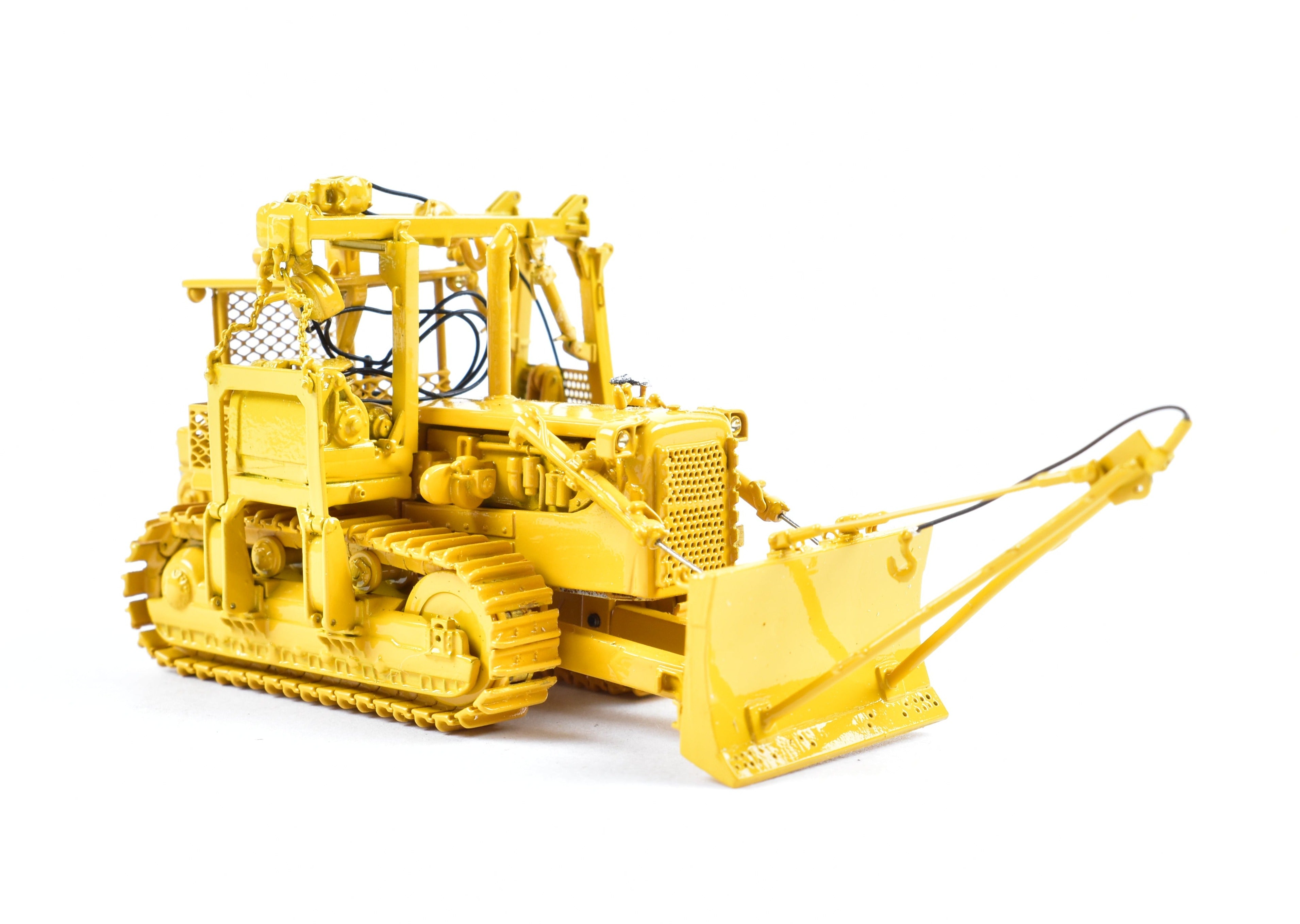 HO Scale Brass Pipe Laying Dozer Model by OMI - Overland Models, Inc. Featuring D&RGW - Denver & Rio Grande Western Design in Factory - Painted FP Yellow