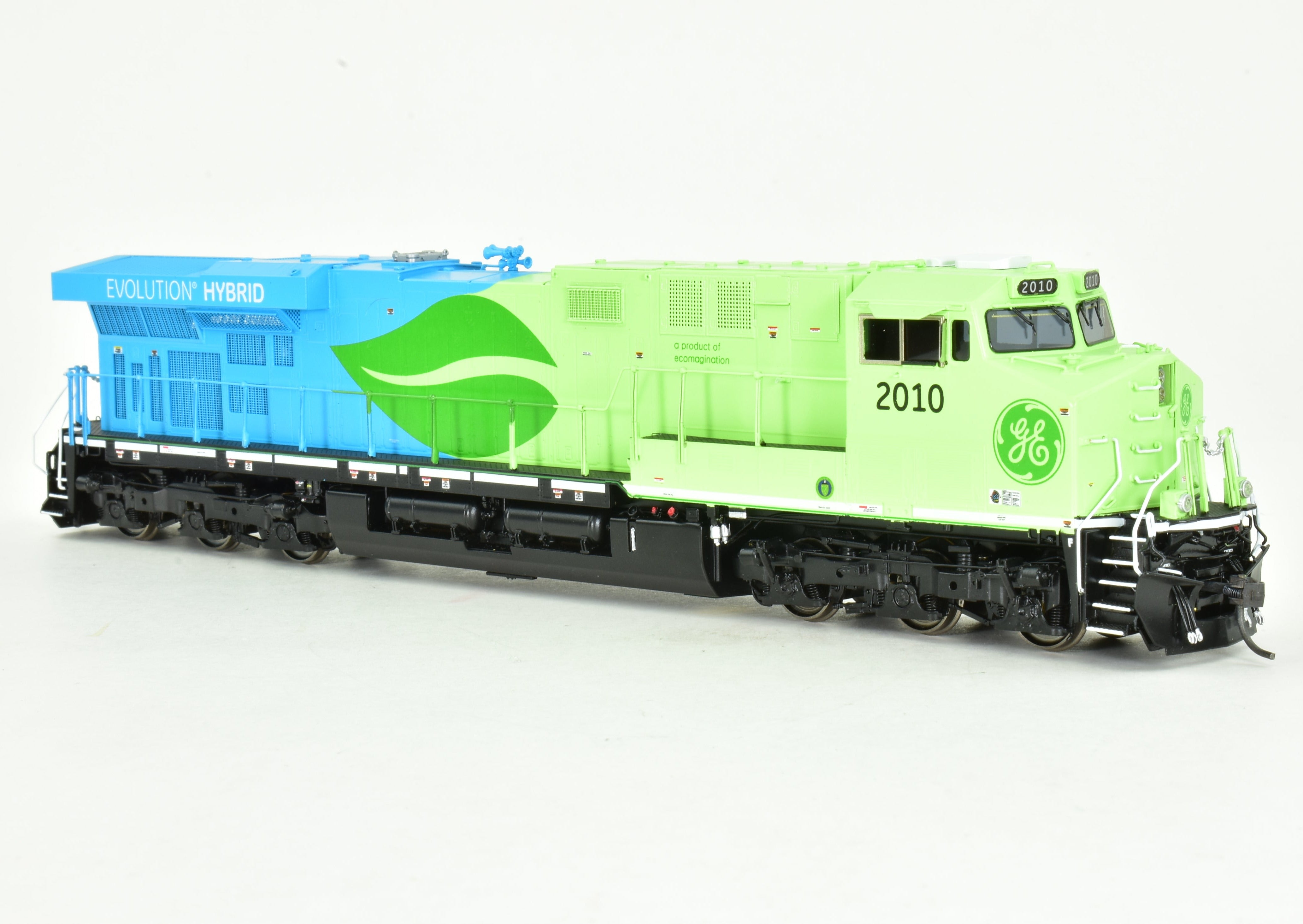 HO Scale Brass Model Train Set - Overland Models Inc. GE Demo, General Electric Demonstrator GE Evolution and Test Car Set with Factory Paint