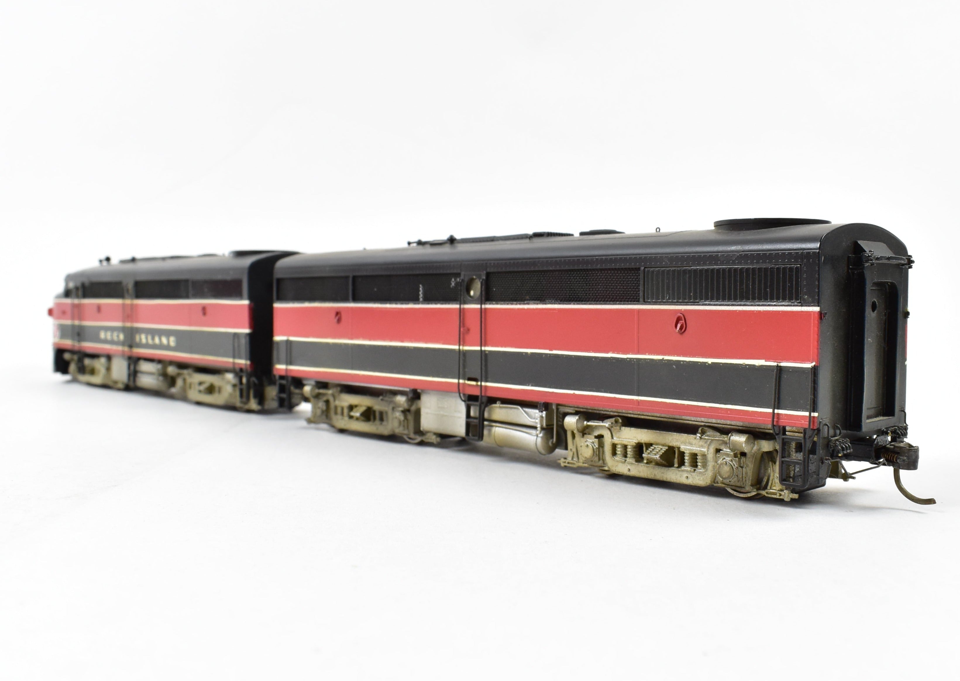 HO Scale Brass Model Train Key Imports CRI&P - Rock Island l ALCO FA-1/FB-1 Set Phase II CP and Weathered Version No. 145