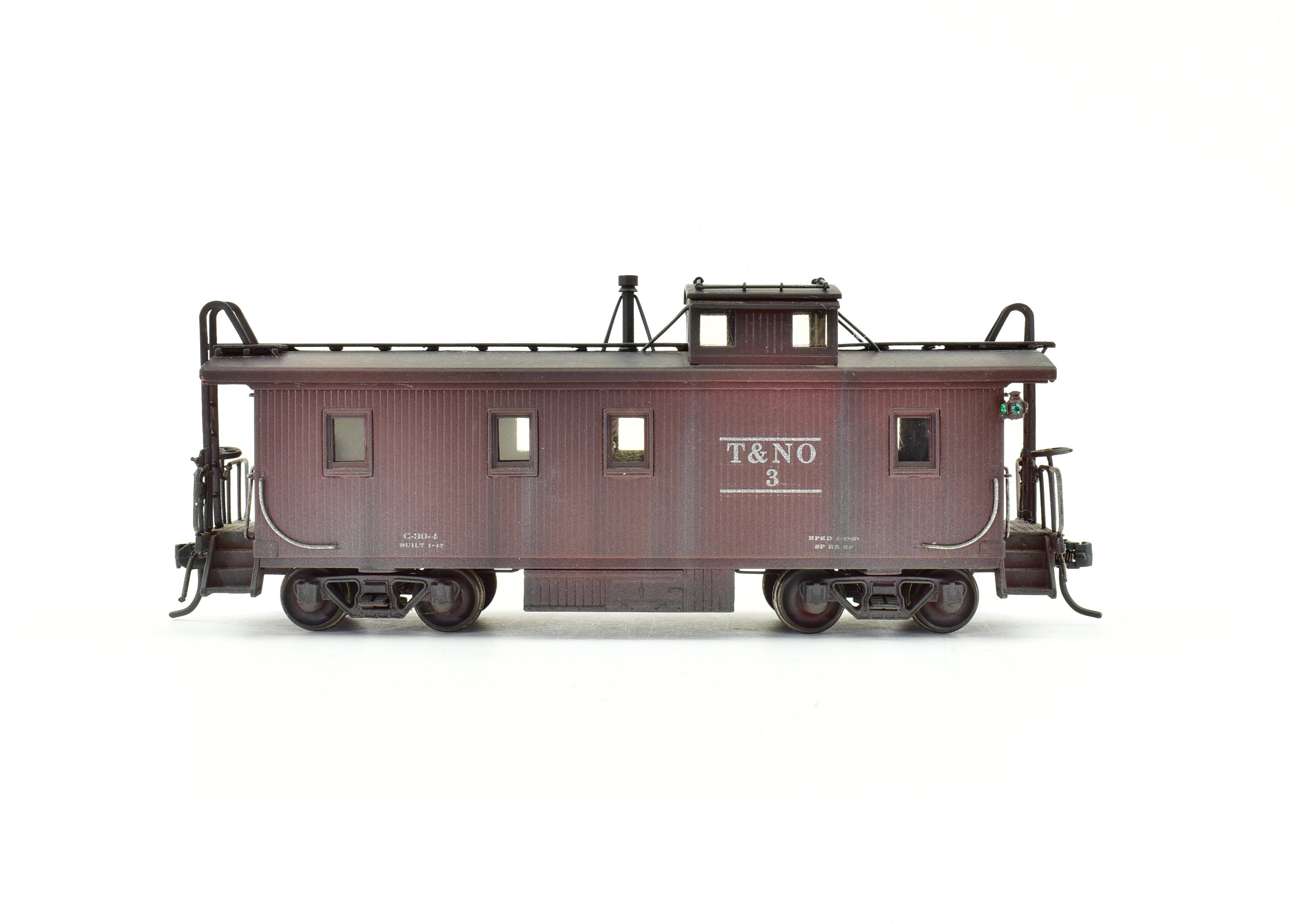 HO Scale Brass Model Train - Precision Scale Co. SP/T&NO - Texas & New Orleans C-30-3 Wooden Cupola Caboose CP Model