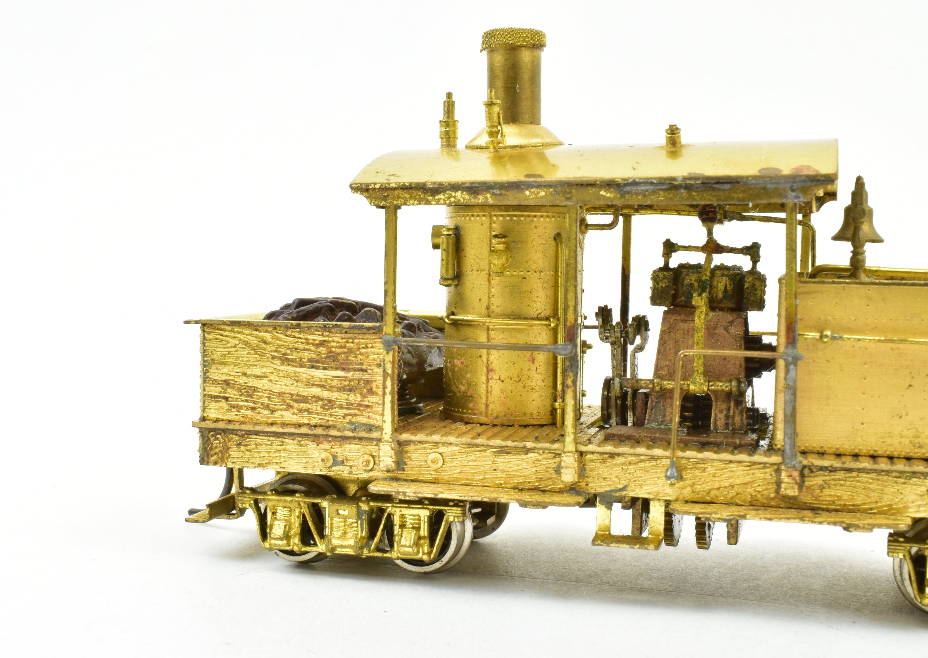 HO Scale Brass Westside Model Co. Collectible Various Logging Class A Climax Vertical Boiler Wooden Frame Model Train