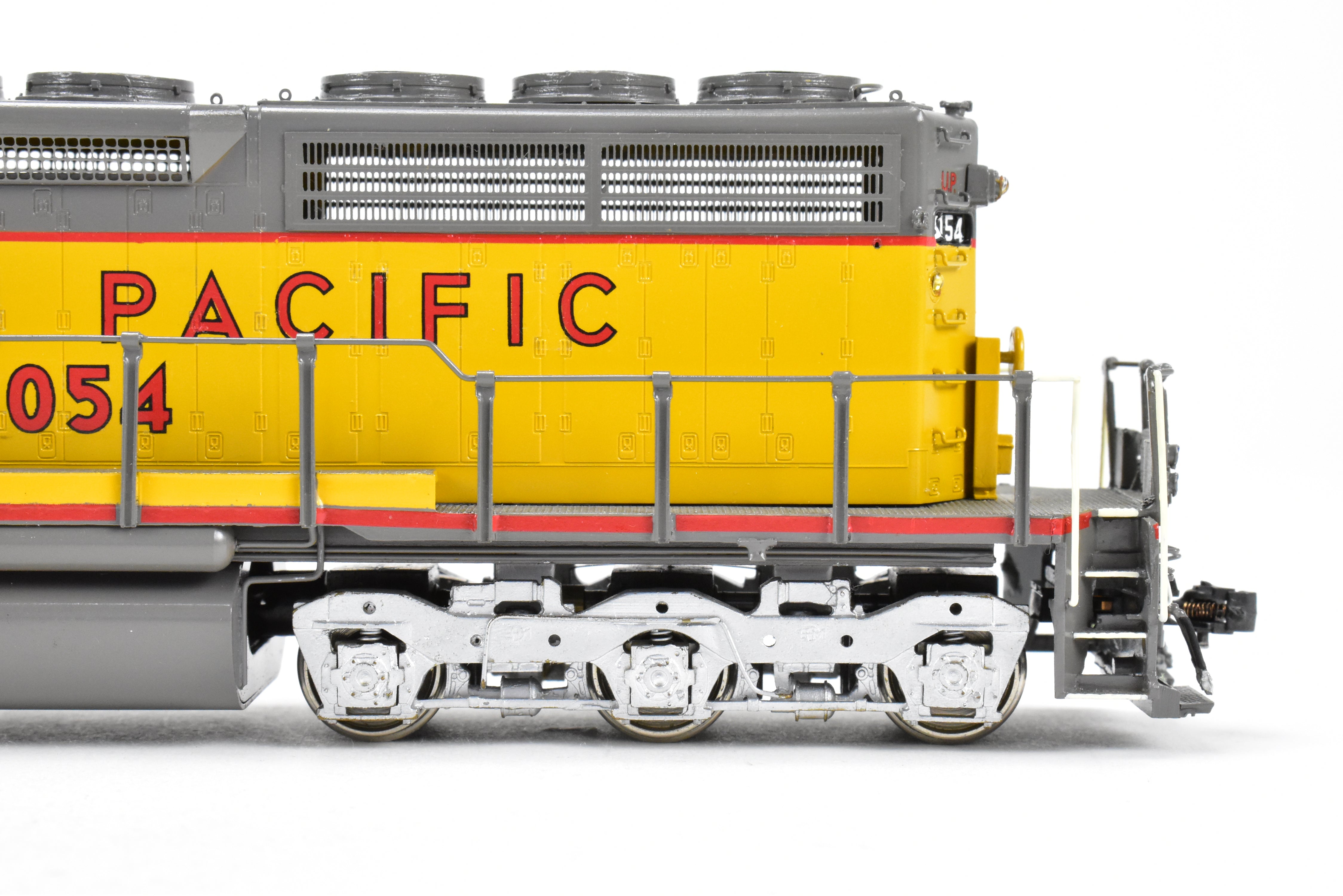 HO Scale Brass Model Train - Overland Models Inc. Union Pacific EMD SD40 Low Hood Locomotive with Dynamic Brakes, Low Mounted Brake Cylinders, Custom Painted as UP No. 3054