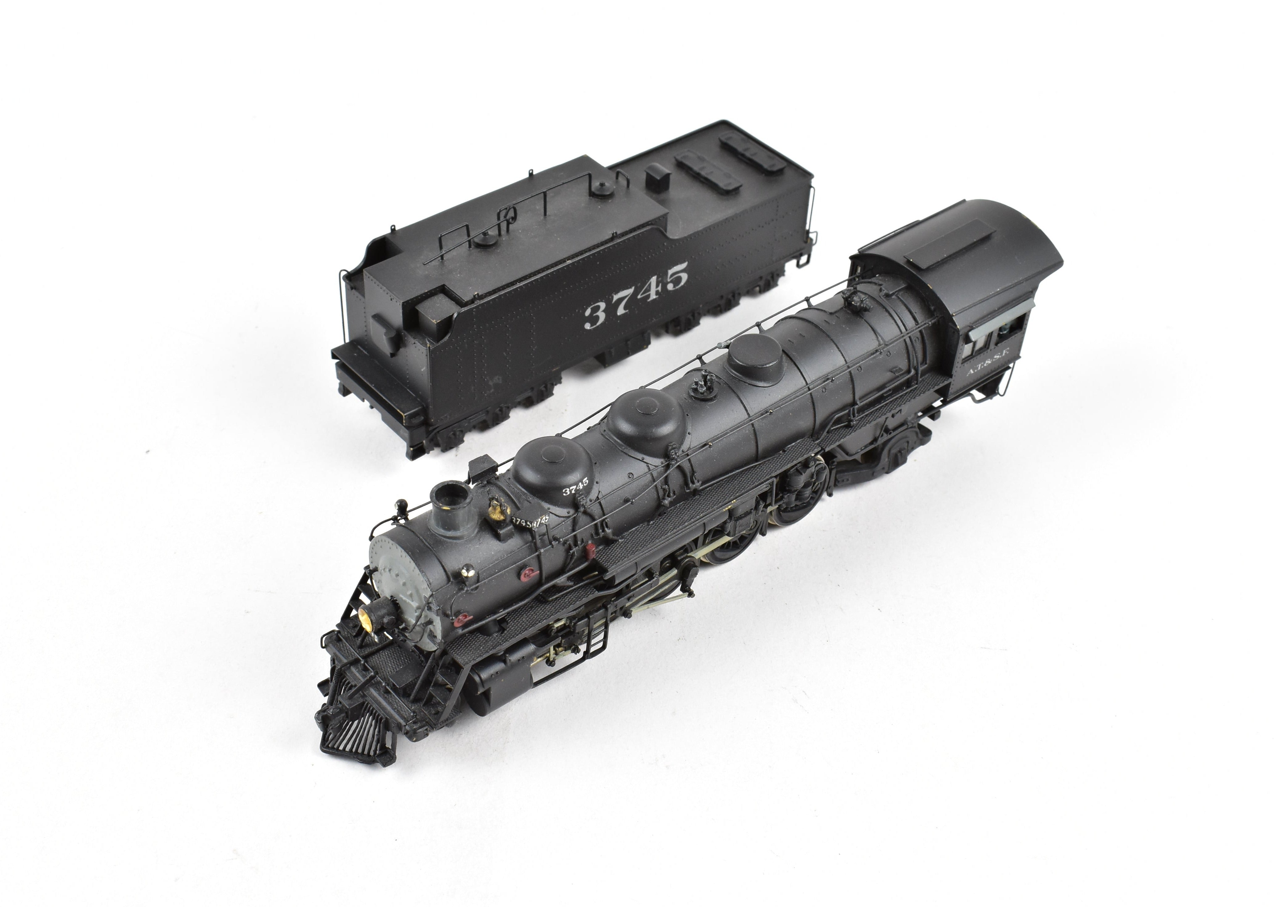 HO Scale Brass Model Train - Balboa ATSF - Santa Fe 3700 Class 4-8-2 Mountain Steam Locomotive CP #3745