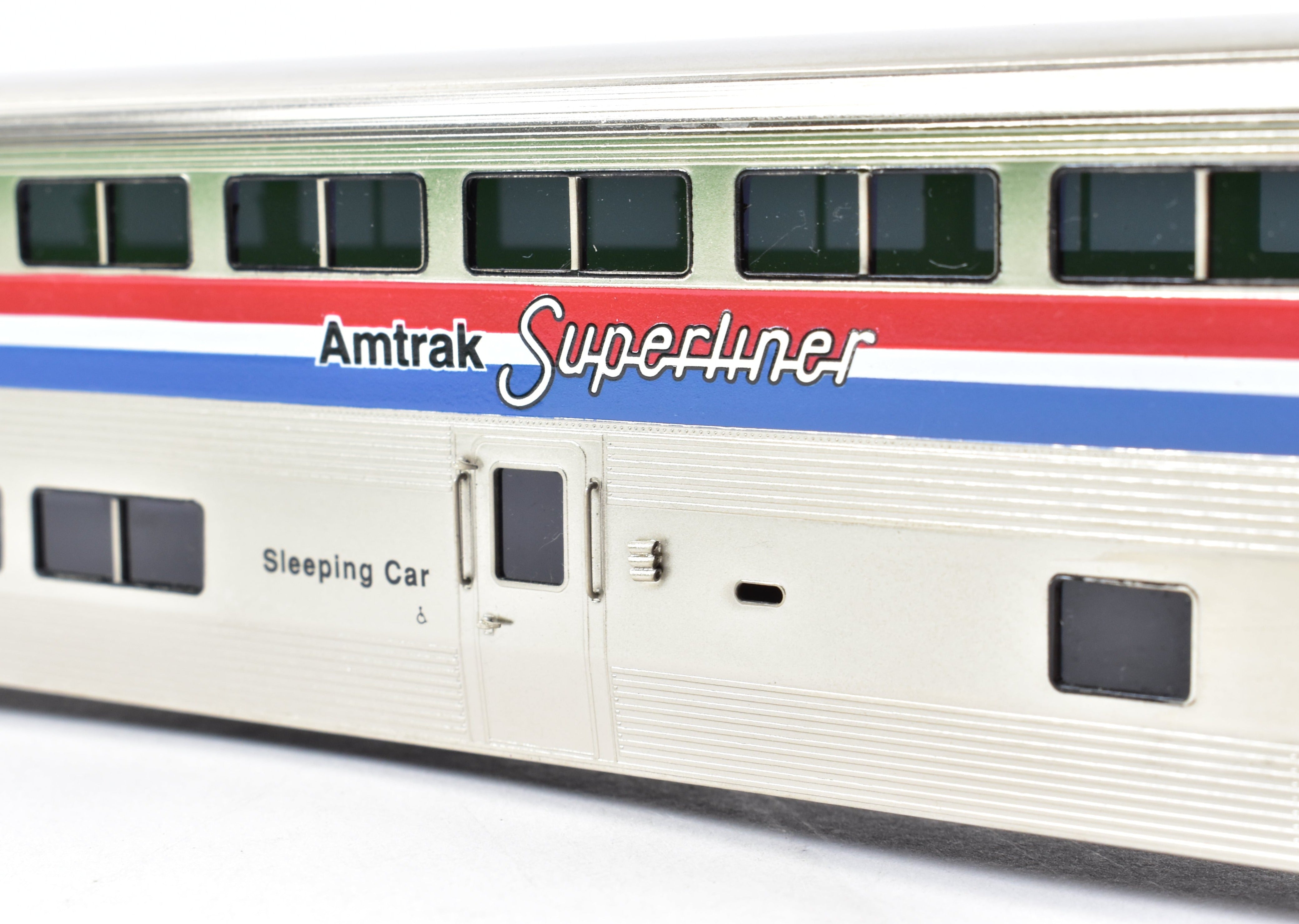 HO Scale Brass Amtrak Phase III Superliner Sleeping Car Model F/P #32021 by Overland Models, Inc. - A Collectible Train Replica