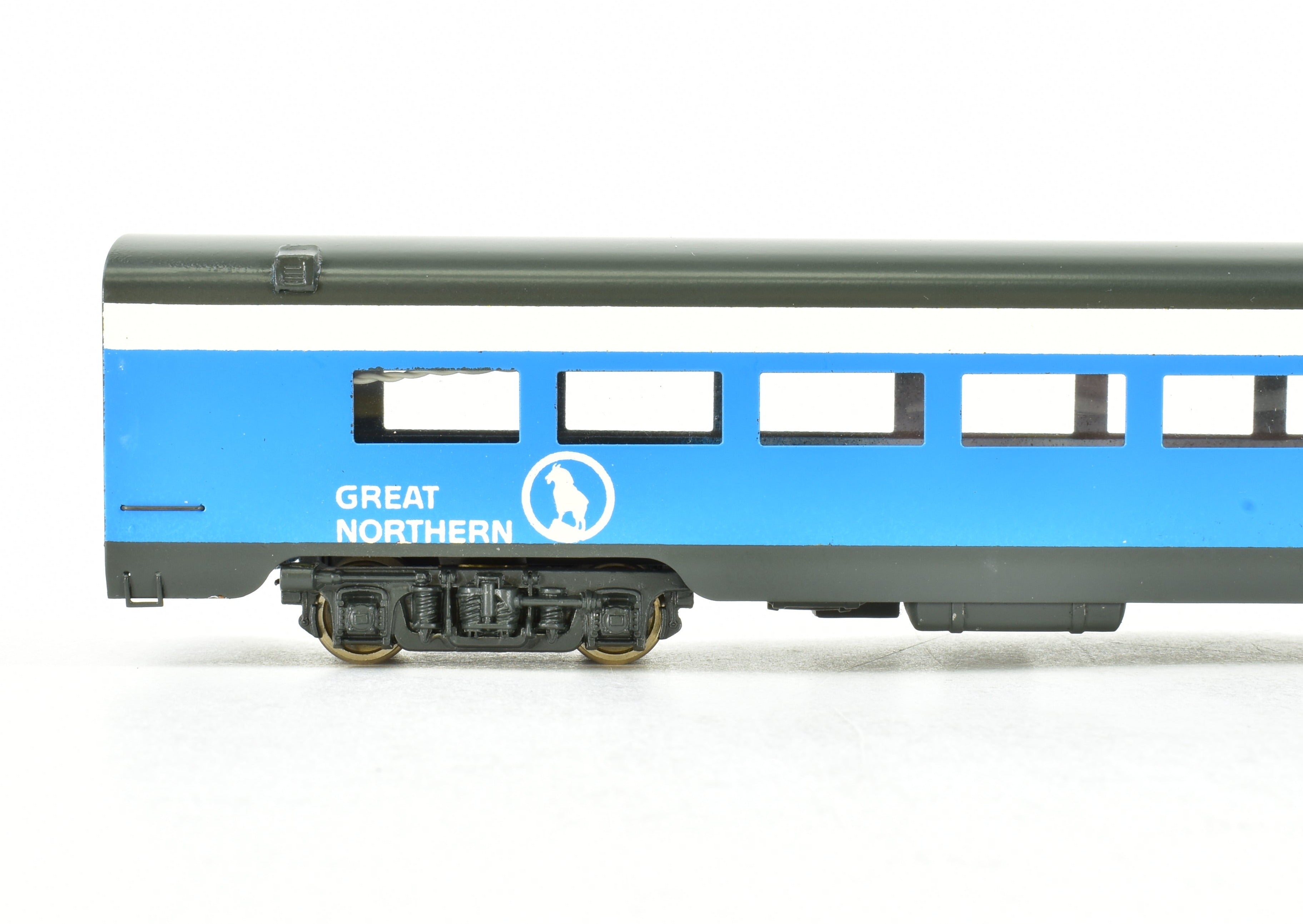 HO Scale Brass Great Northern 5-Car Big Sky Blue Passenger Set by Westside