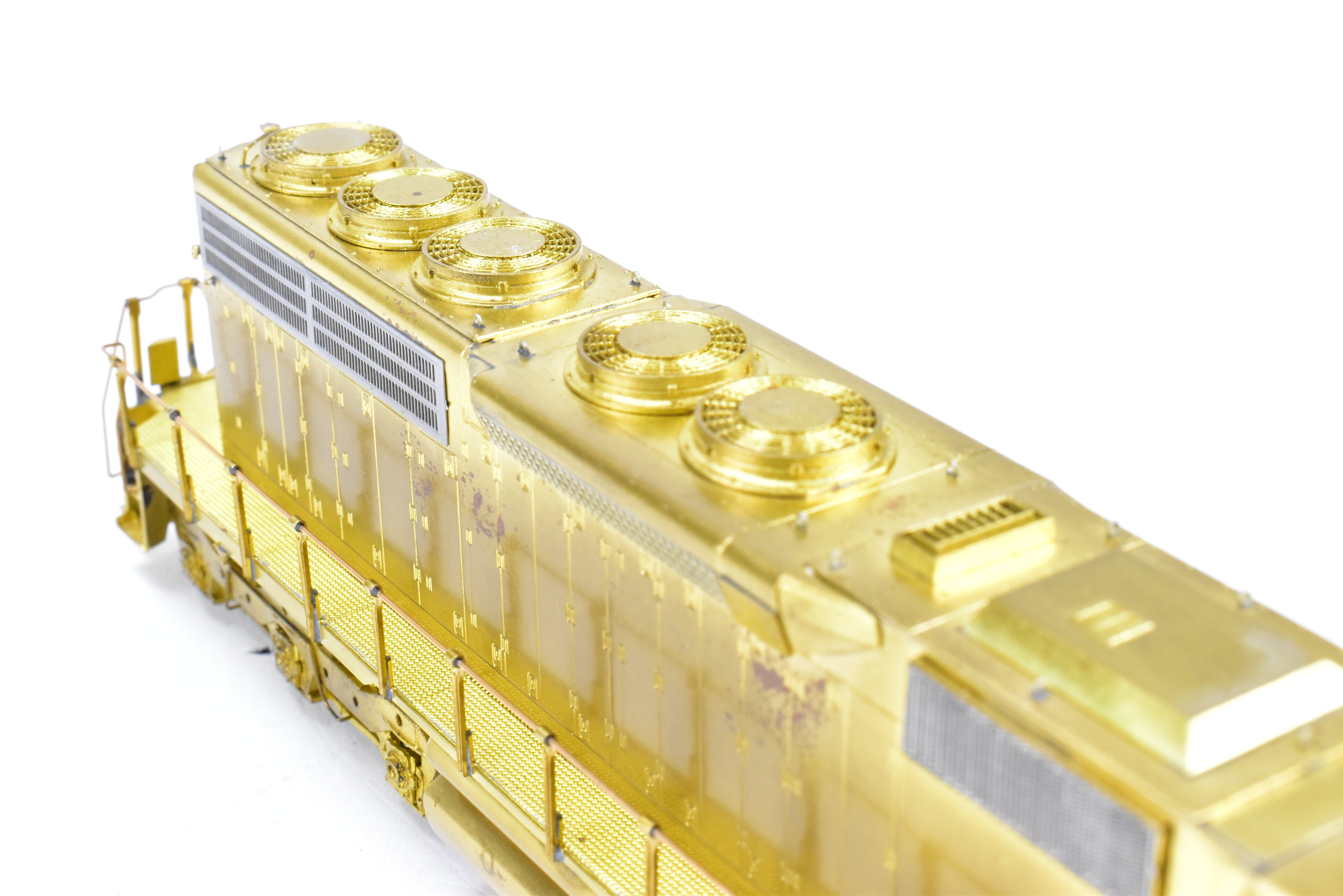 HO Scale Brass Model Train Locomotive - Overland Models Inc. EMD SD40 Low Hood with Dynamic Brakes and Low Mounted Brake Cylinders for Various Railroads