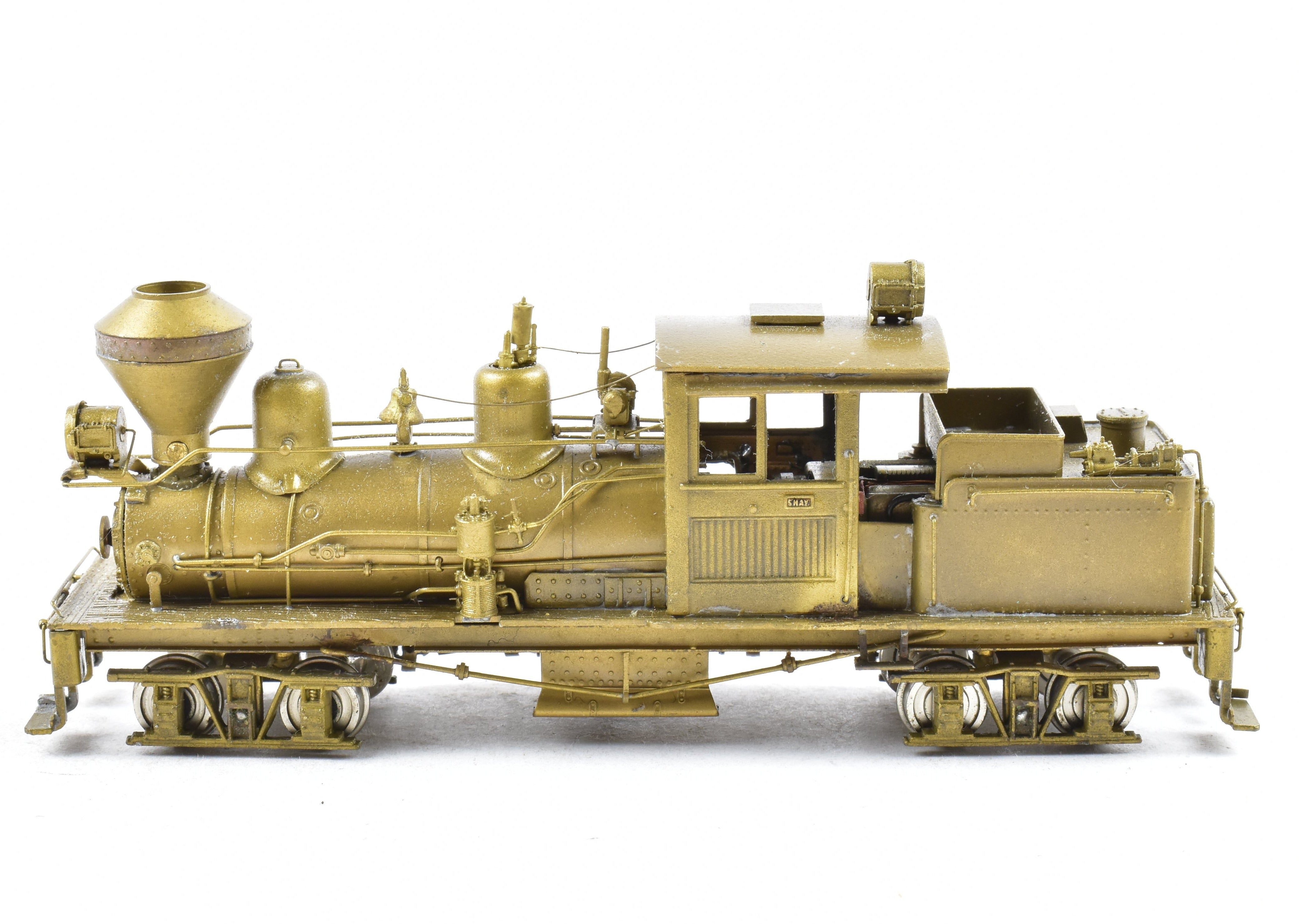 High - Quality HO Scale Brass PFM - United Hillcrest - Osbourne 2 - Truck 25 - Ton Shay Geared Locomotive Model with Damaged Box