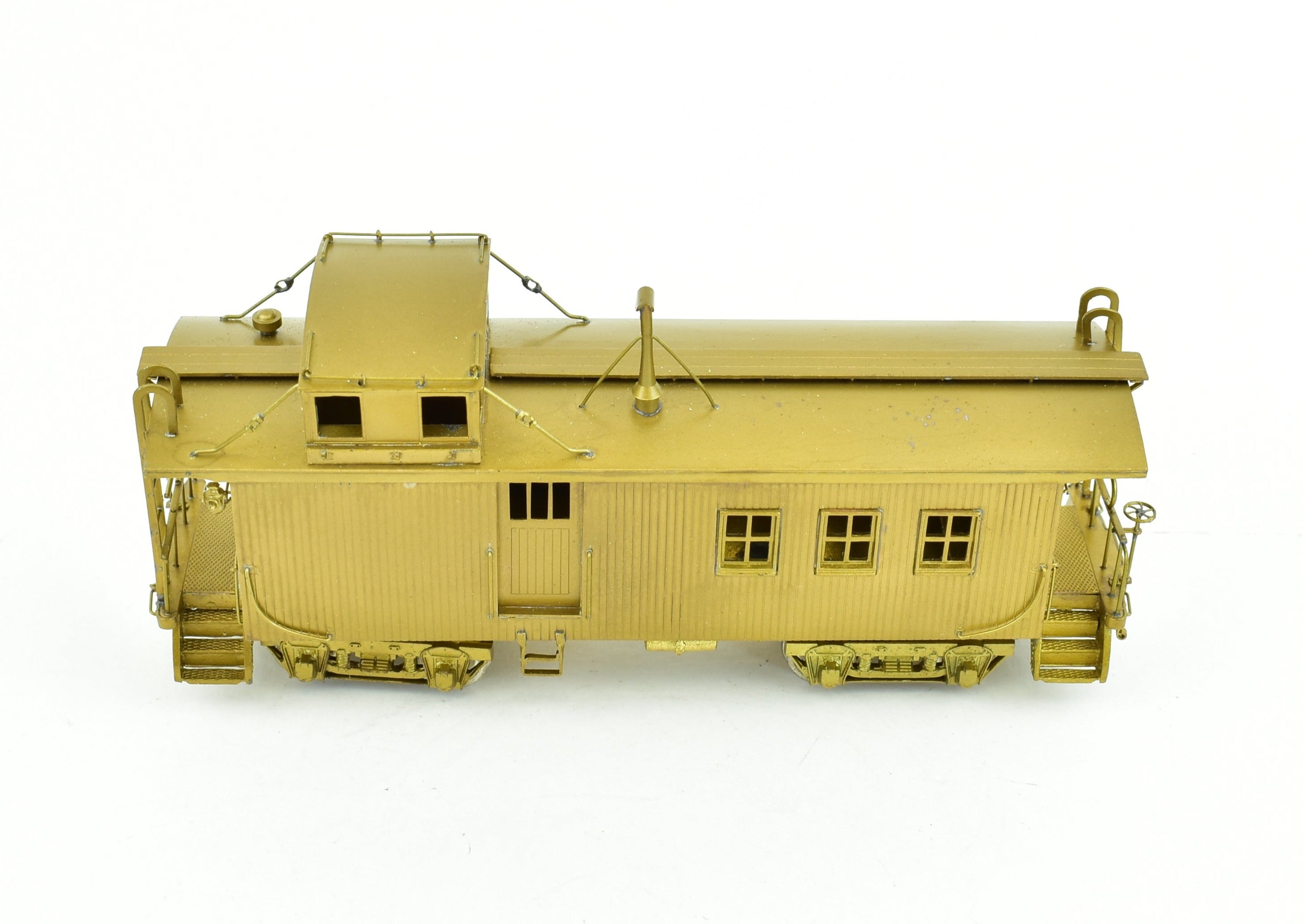 HO Scale Brass Model Railroad CON Oriental Limited CB&Q - CB&Q NE-1 28-Foot Side Door Wood Caboose