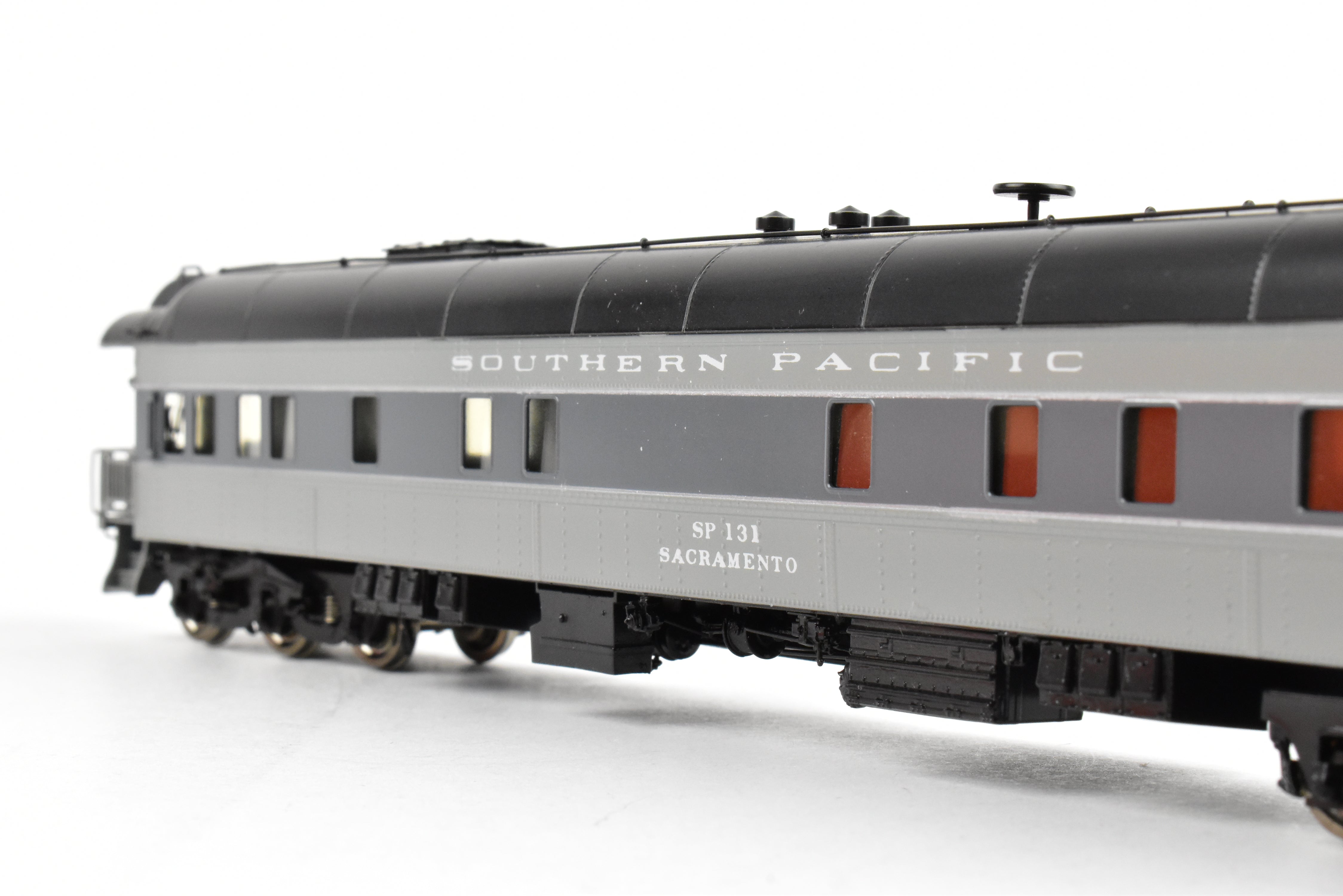 HO Brass Precision Scale Co. Southern Pacific Sacramento Business Car in Factory Two-Tone Gray
