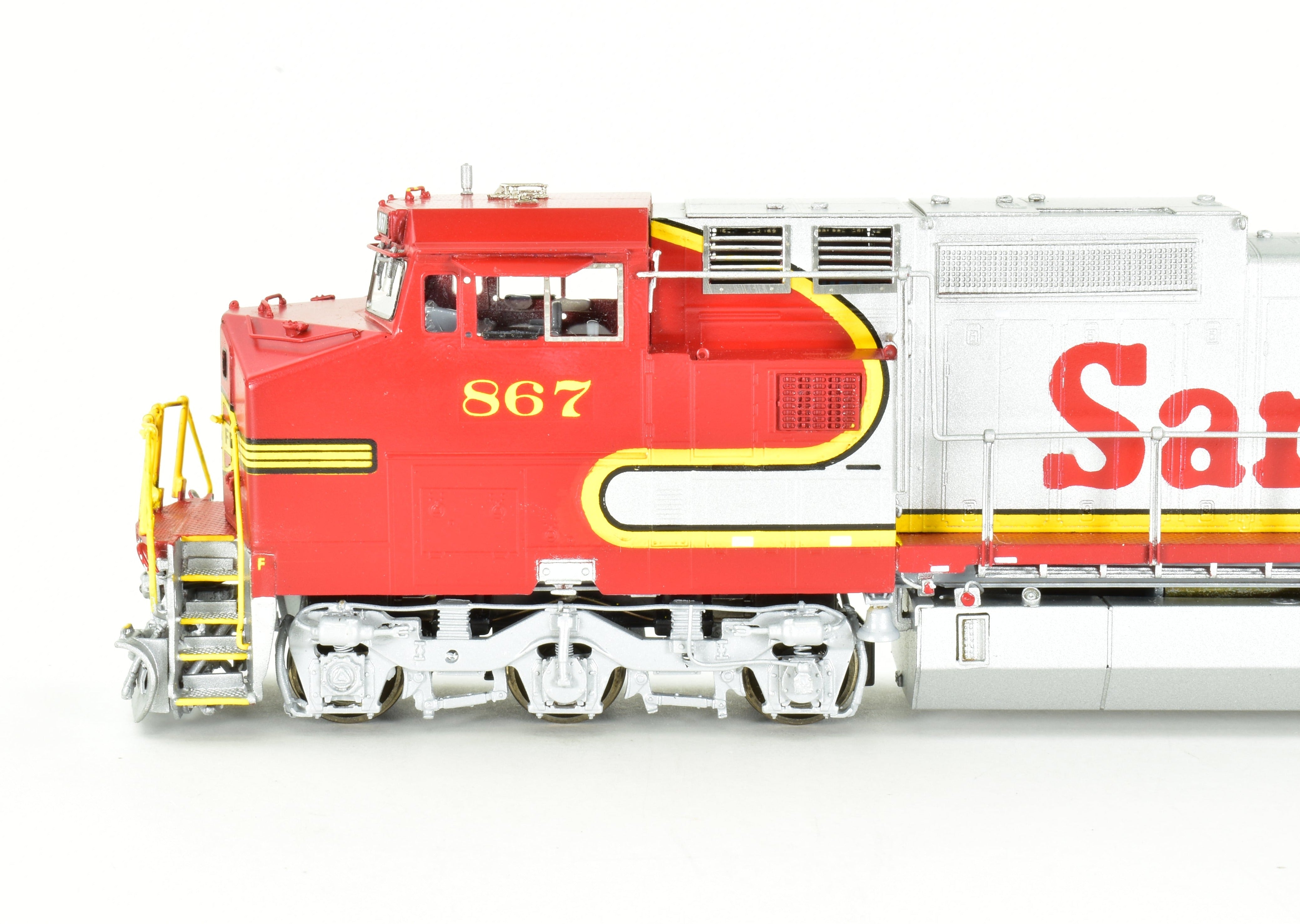 HO Scale Brass Model Train - Overland Models, Inc. ATSF - Santa Fe EMD Dash 8 - 40CW Freight Locomotive, FP No. 867