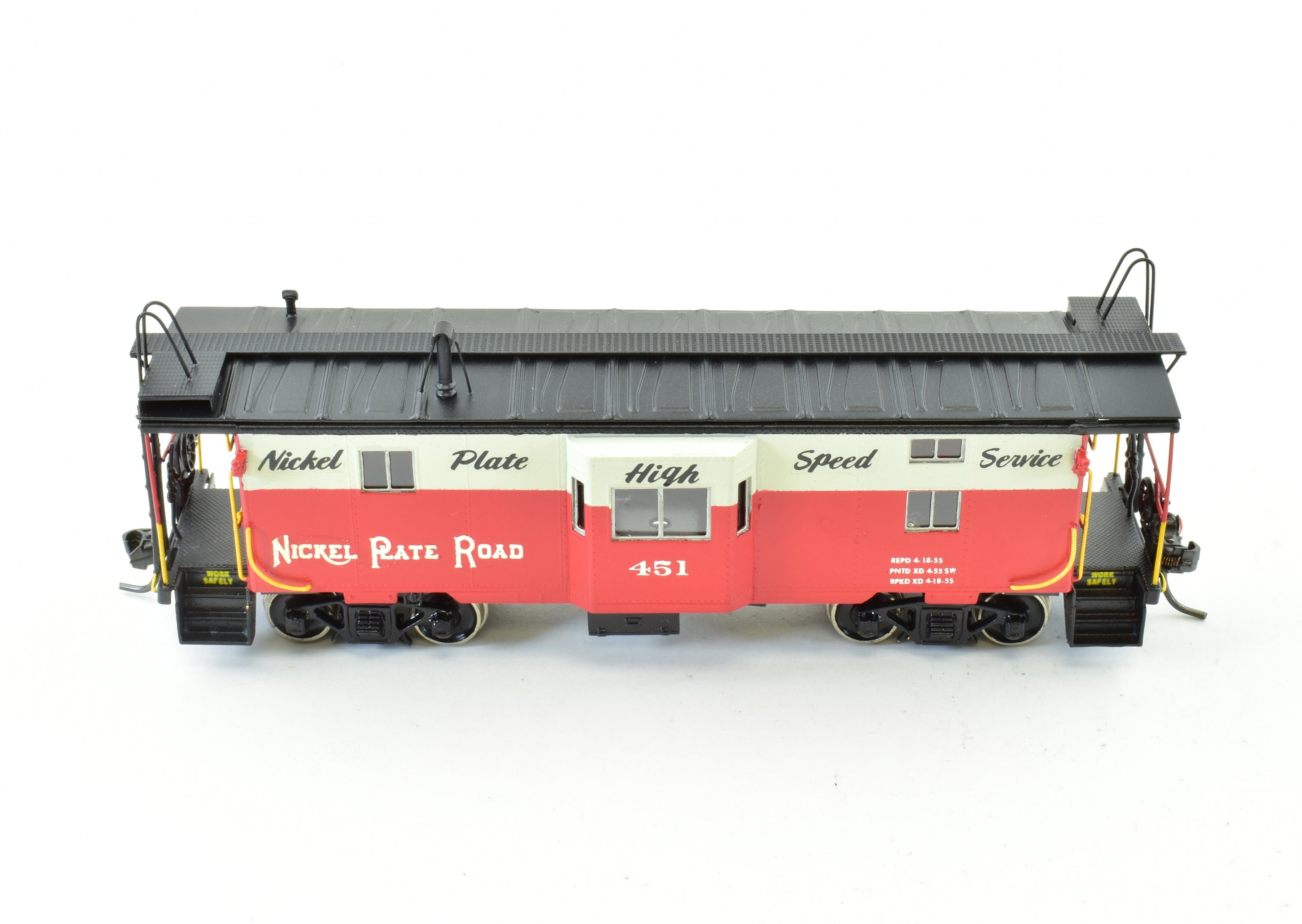 HO Scale Brass OMI - Overland Models, Inc. NKP - Nickel Plate Road Bay Window Caboose with Professional Custom Painting