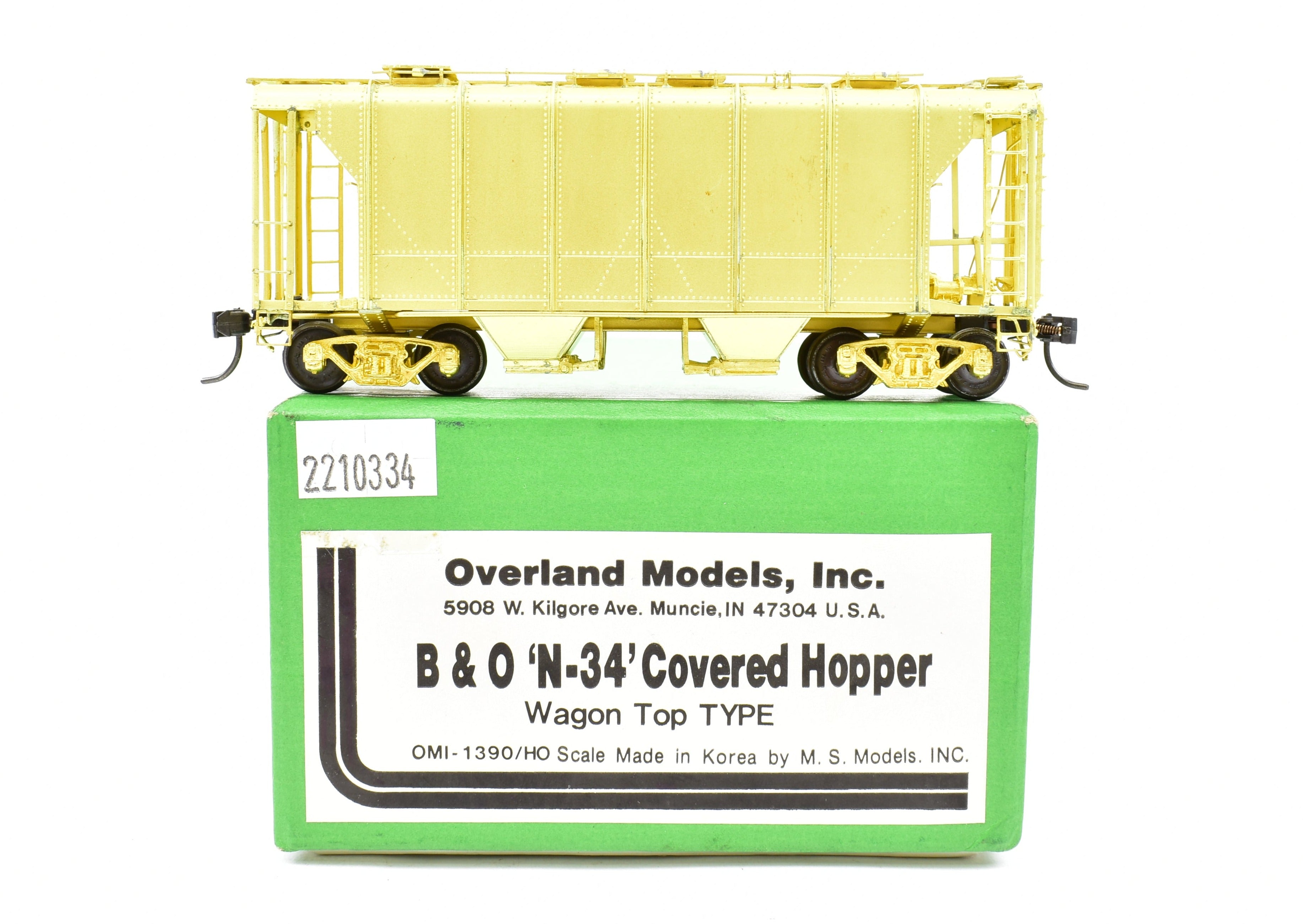 OMI Overland B&O N - 34 Covered Hopper Wagon with Working Hatches