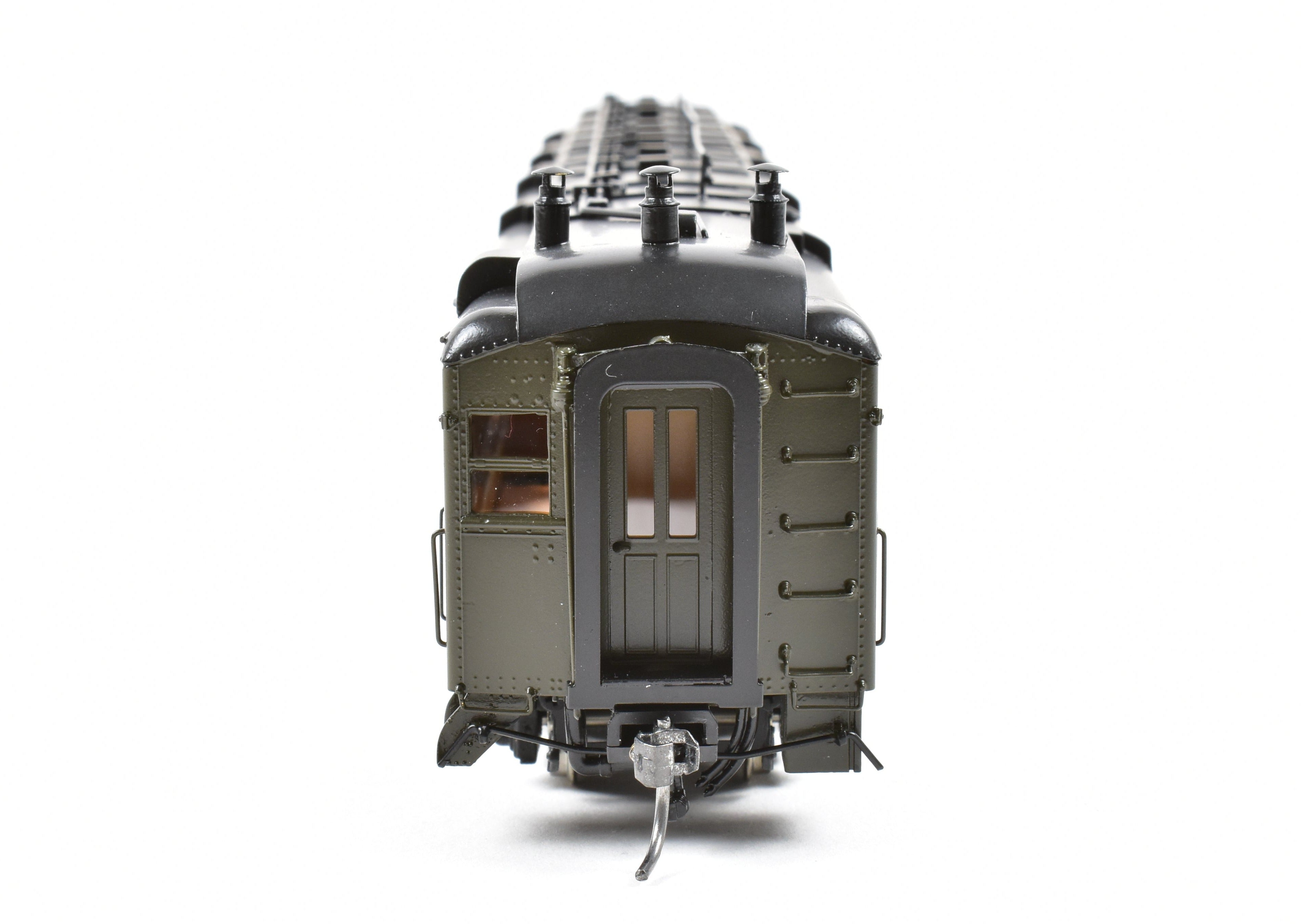 High - Quality HO Scale New Brass Model of North Bank Line Western Pacific Business Car #103 in Pullman Green