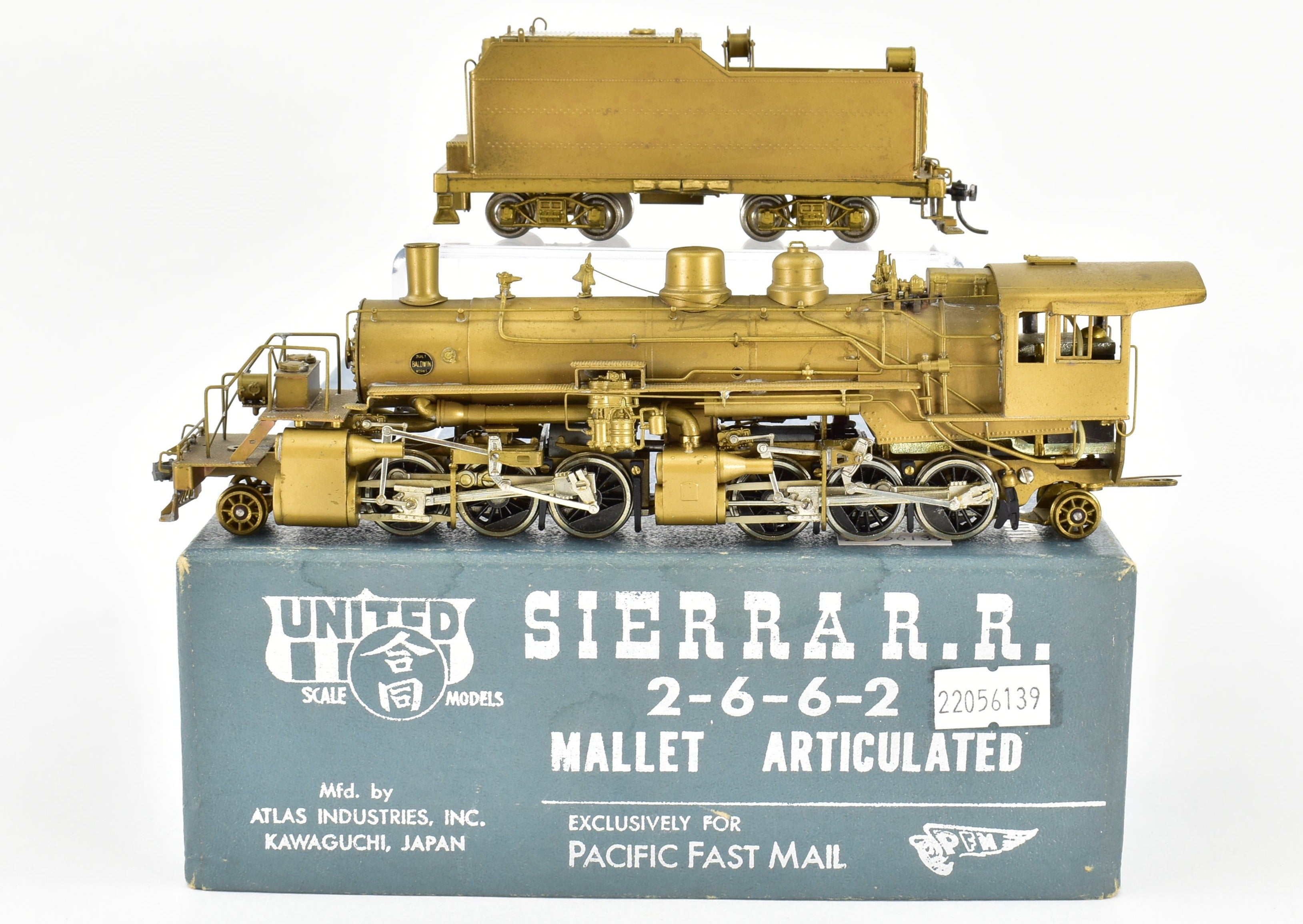 HO Scale Brass PFM United Sierra Railroad 2-6-6-2 Articulated from Weyerhauser Timber