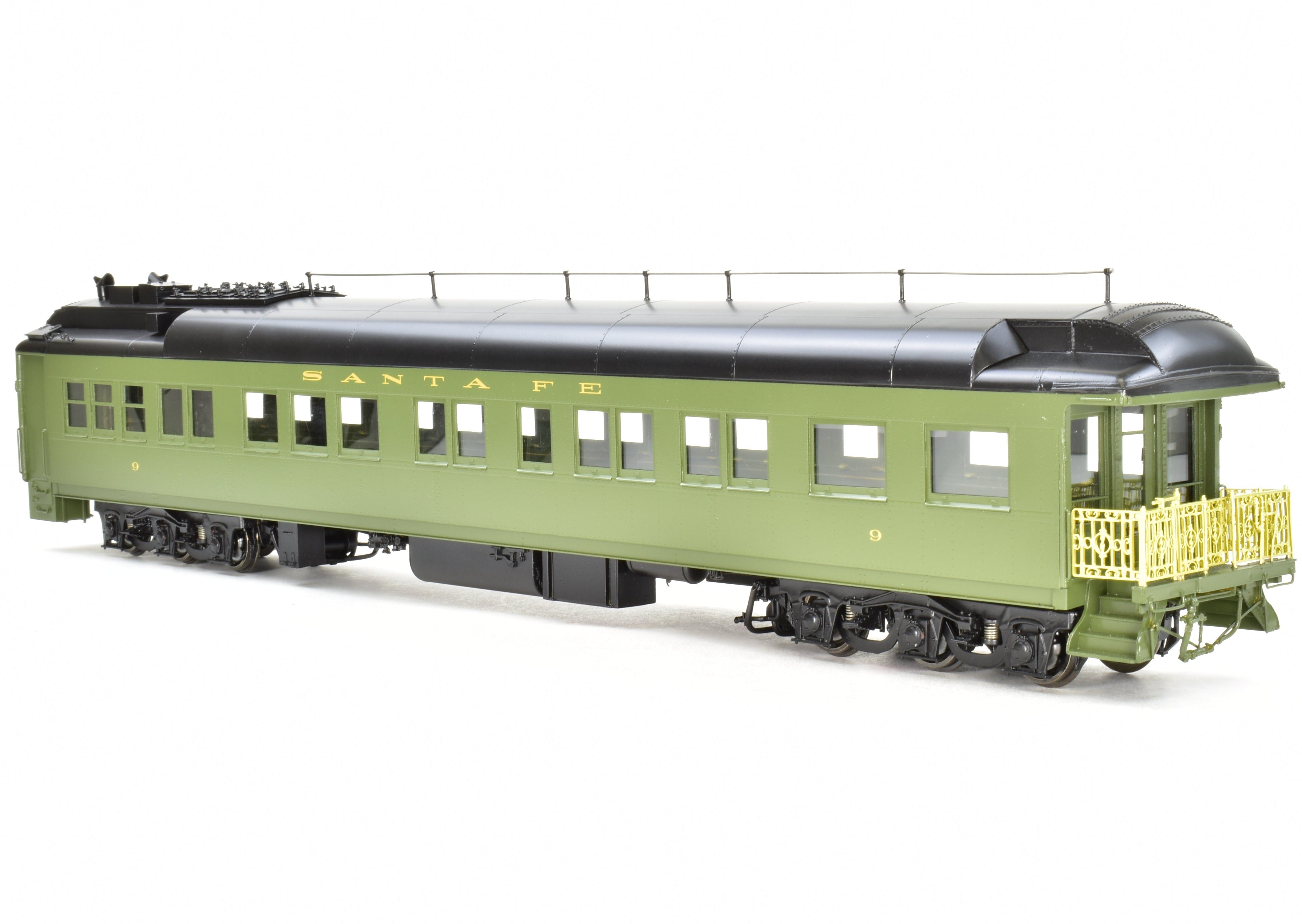 O Scale 1:48 Pecos River Brass ATSF - Santa Fe Heavyweight #9 Factory-Painted Business Car
