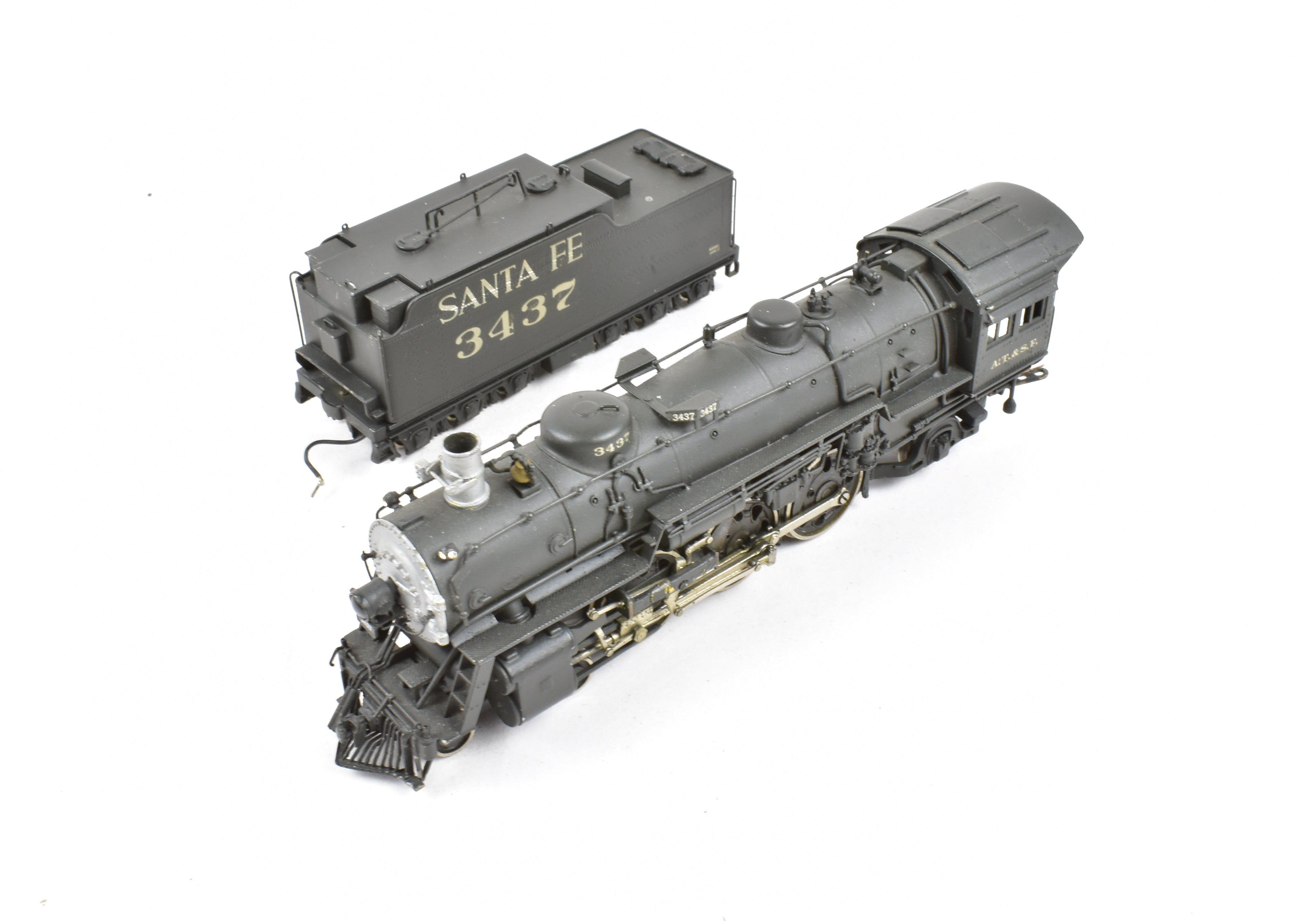 HO Scale Brass Balboa ATSF Santa Fe 3400 Class 4-6-2 Pacific Locomotive CP #3437