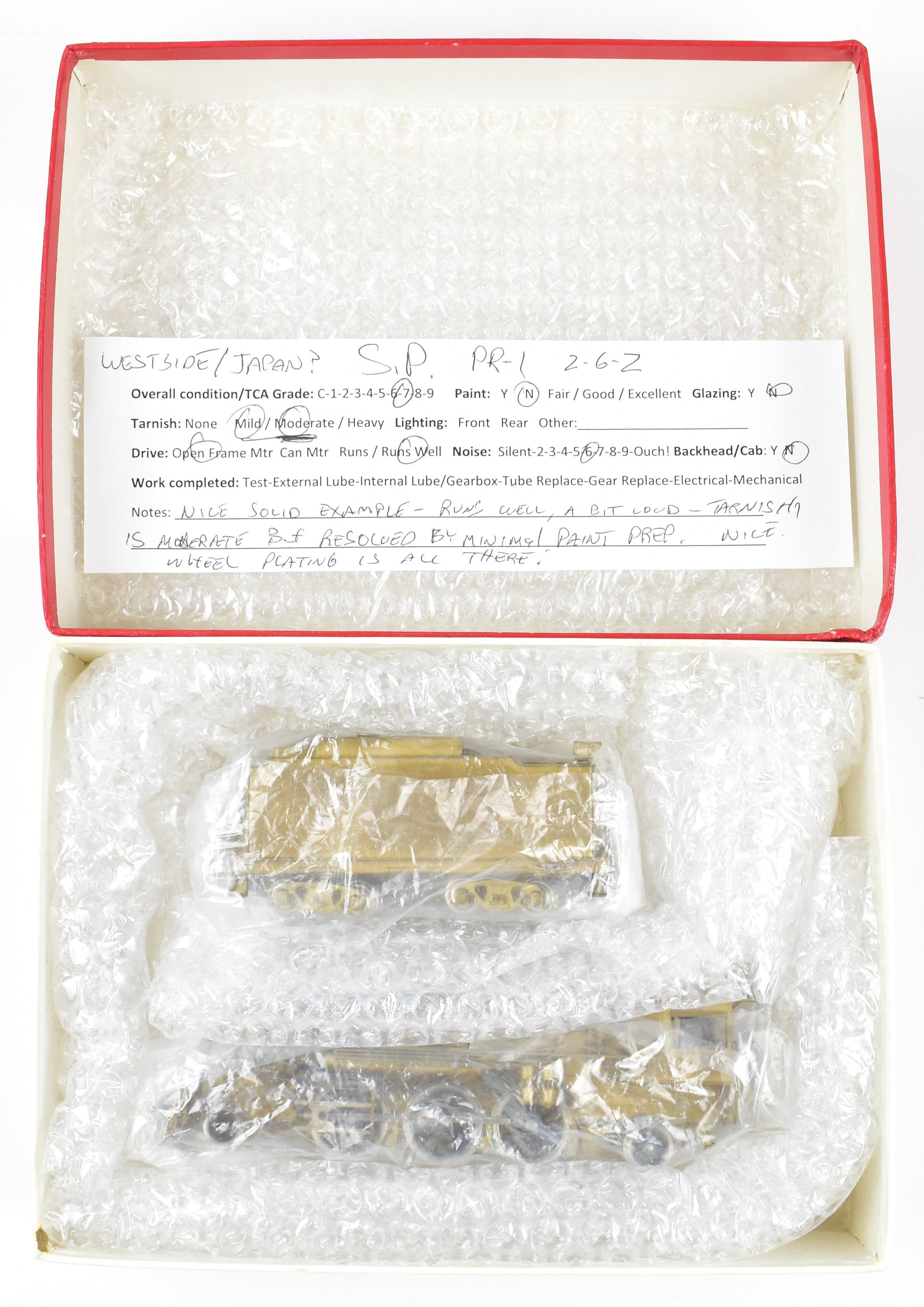 HO Scale Brass Model Train by Westside Model Co., Southern Pacific Class PR - 1 2 - 6 - 2 Prairie Type
