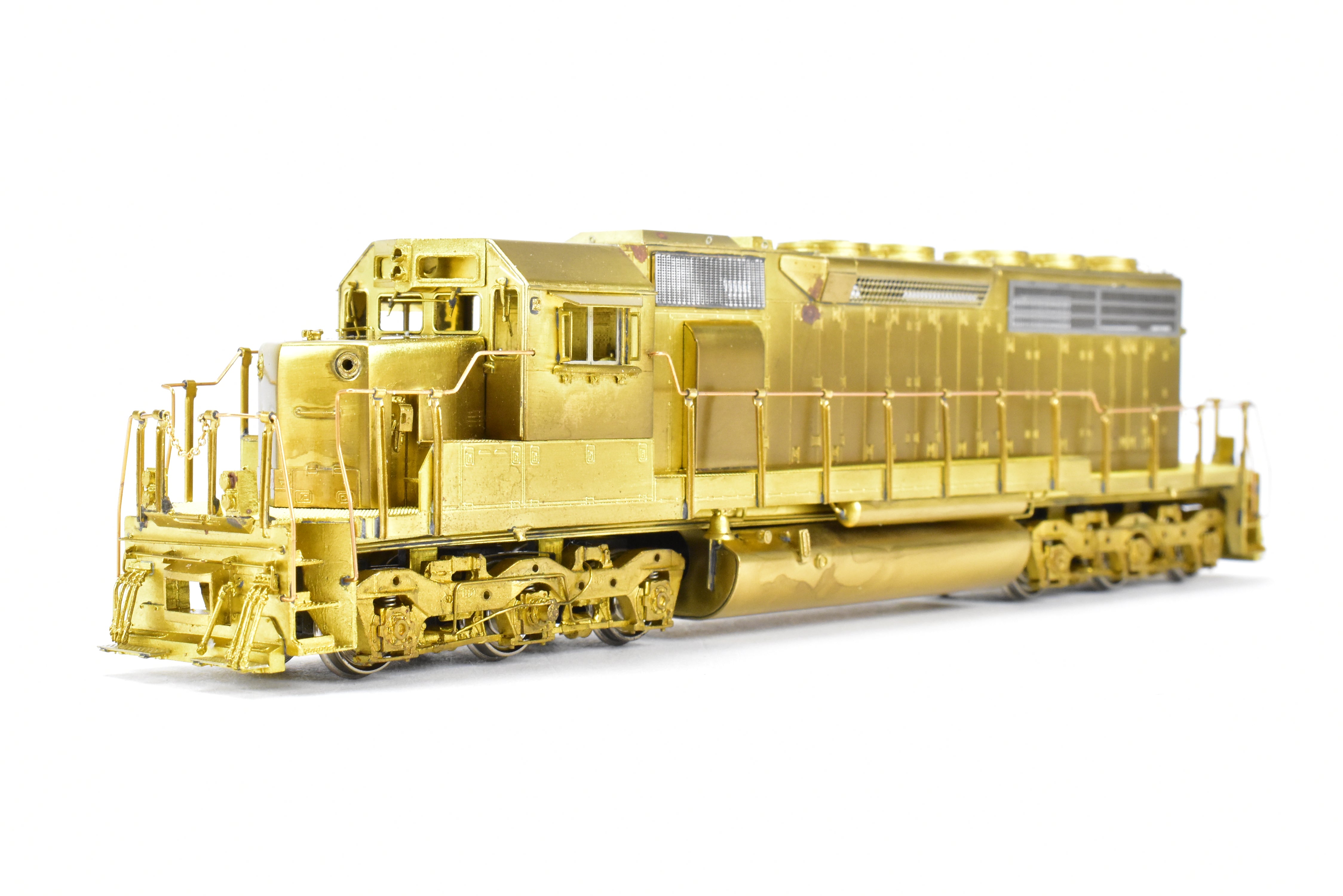 HO Scale Brass Model Train Locomotive - Overland Models Inc. EMD SD40 Low Hood with Dynamic Brakes and Low Mounted Brake Cylinders for Various Railroads
