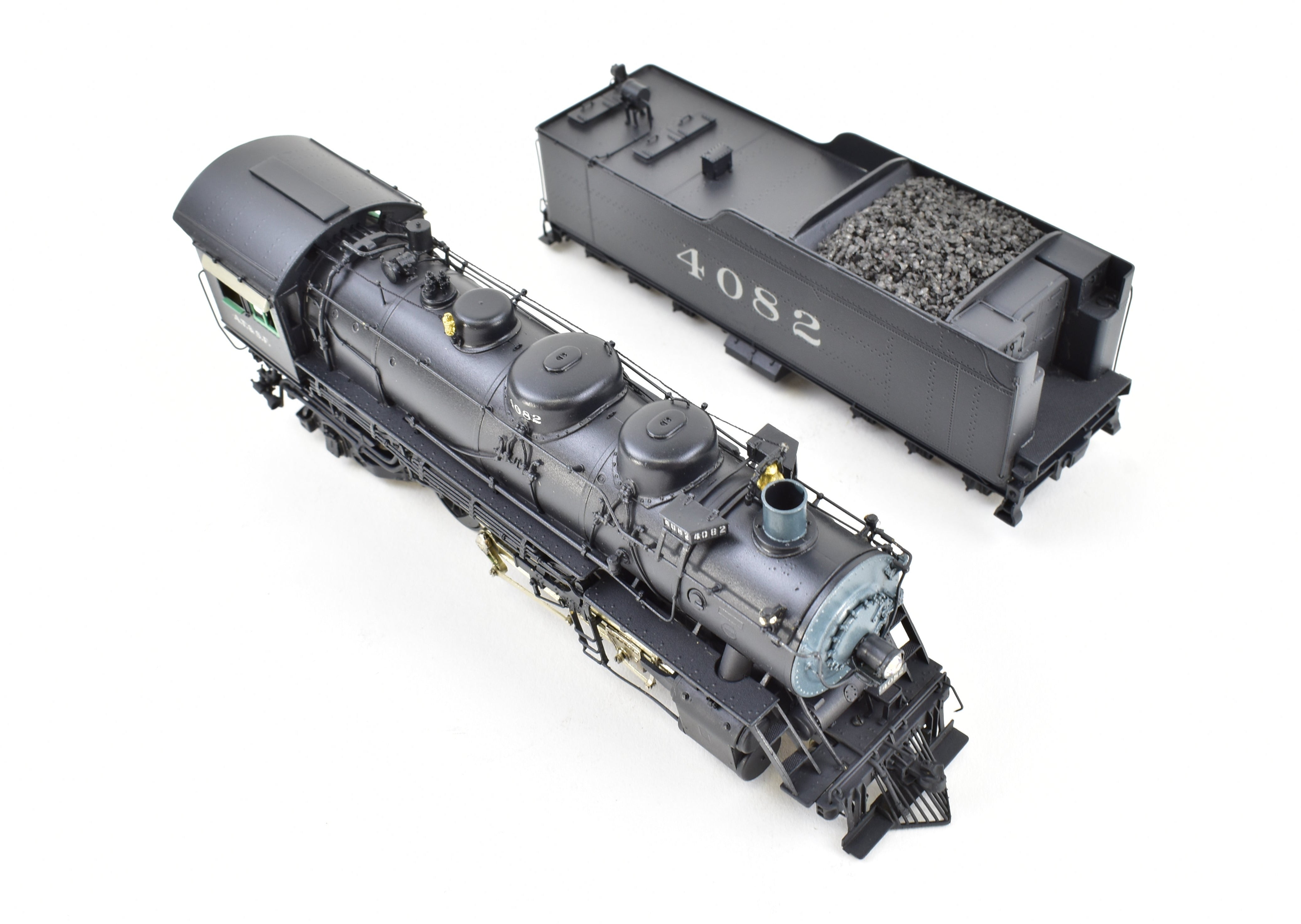 High - Quality HO Scale Brass Steam Locomotive Key Imports ATSF - Santa Fe 2 - 8 - 2 Mikado Pro - Painted Model No. 4082