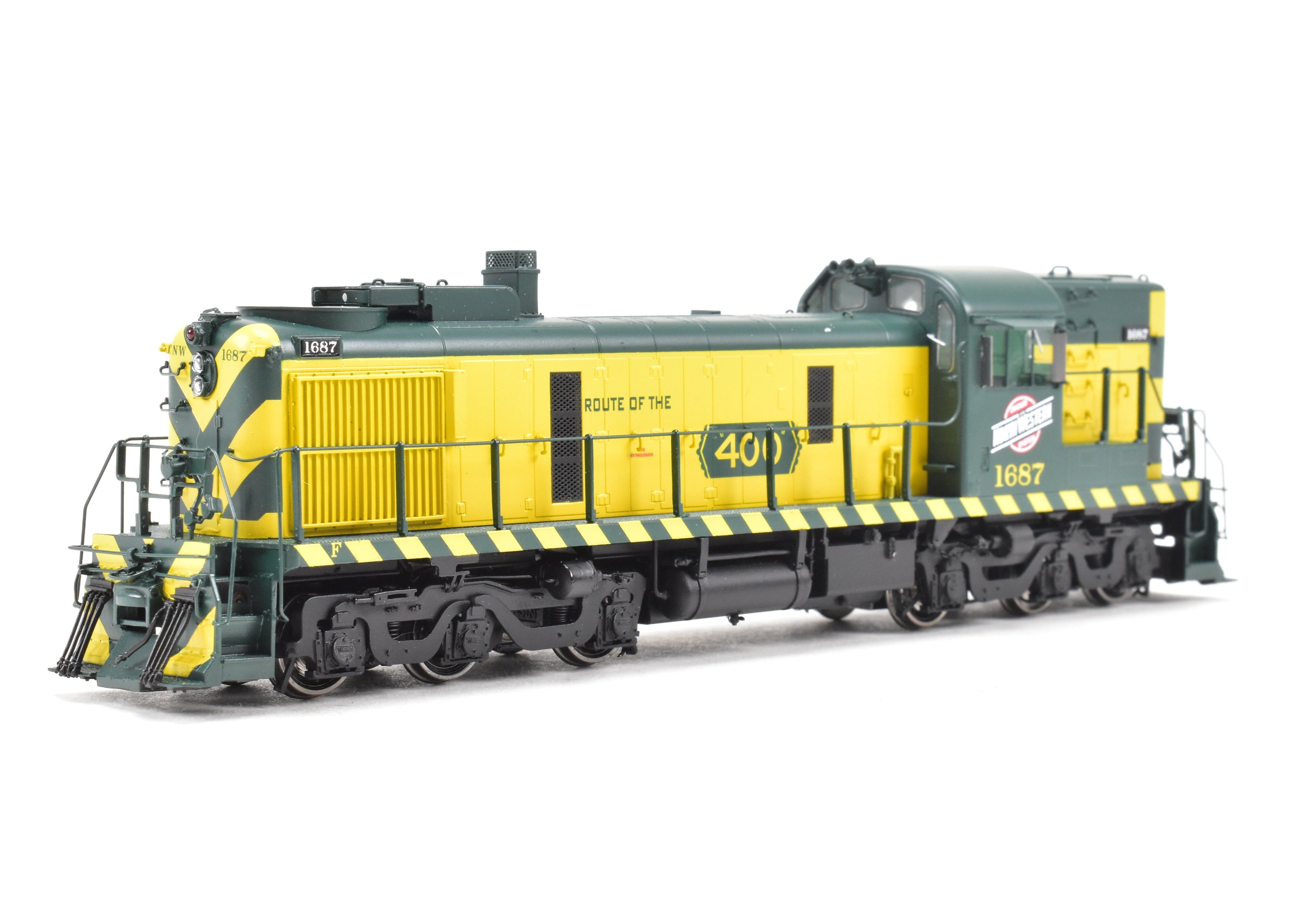 HO Scale Brass Model Train by Overland Models, Inc. (OMI) - Chicago & North Western ALCO RSD - 5 Phase III Hammerhead FP #1687 with Tsunami DCC and Sound Function