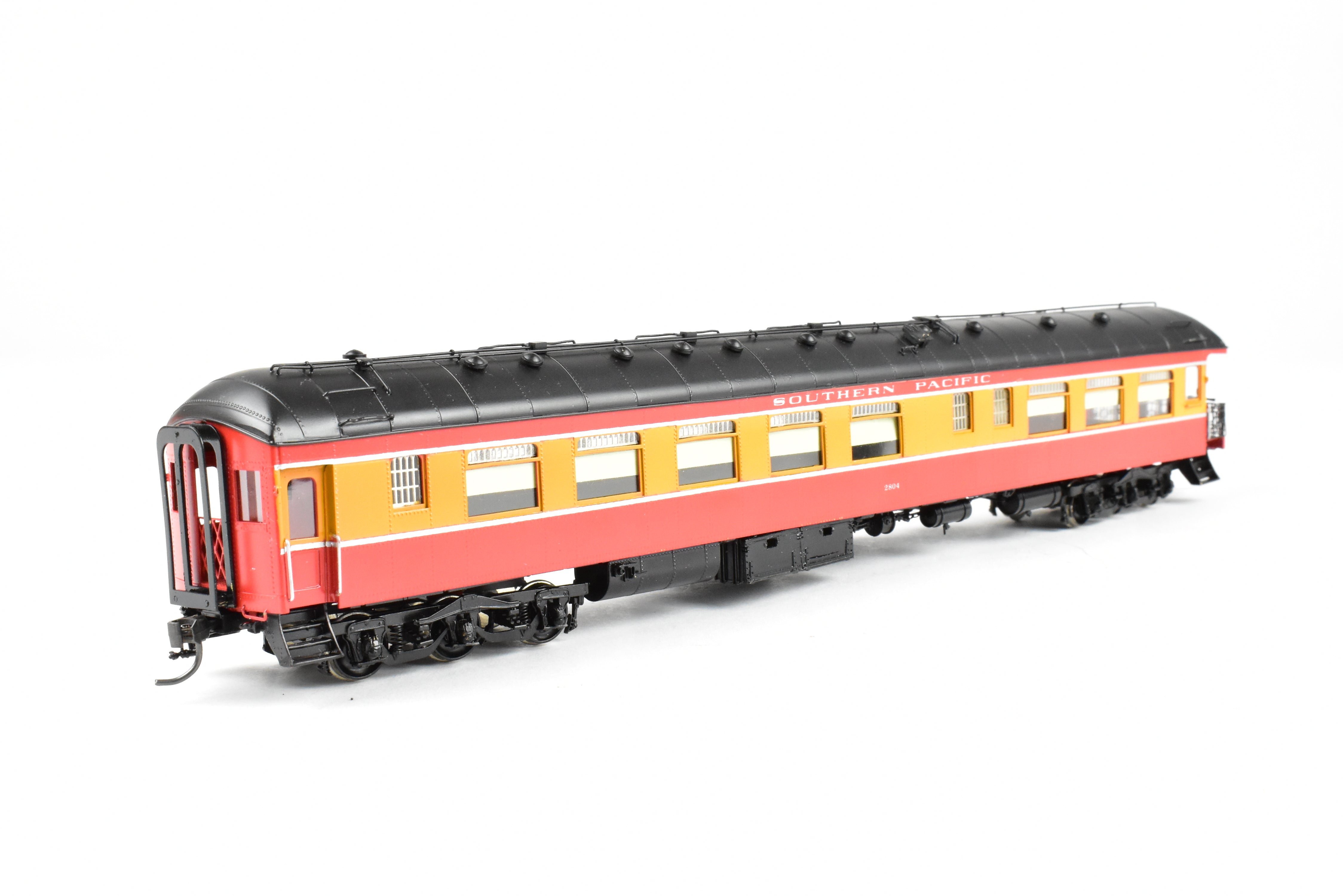 HO Scale Brass Precision Scale Co. Model - Southern Pacific Harriman CS 72' Observation Car of Class 70 - O - 1 in Daylight Scheme, Custom Painted and Lettered #2804