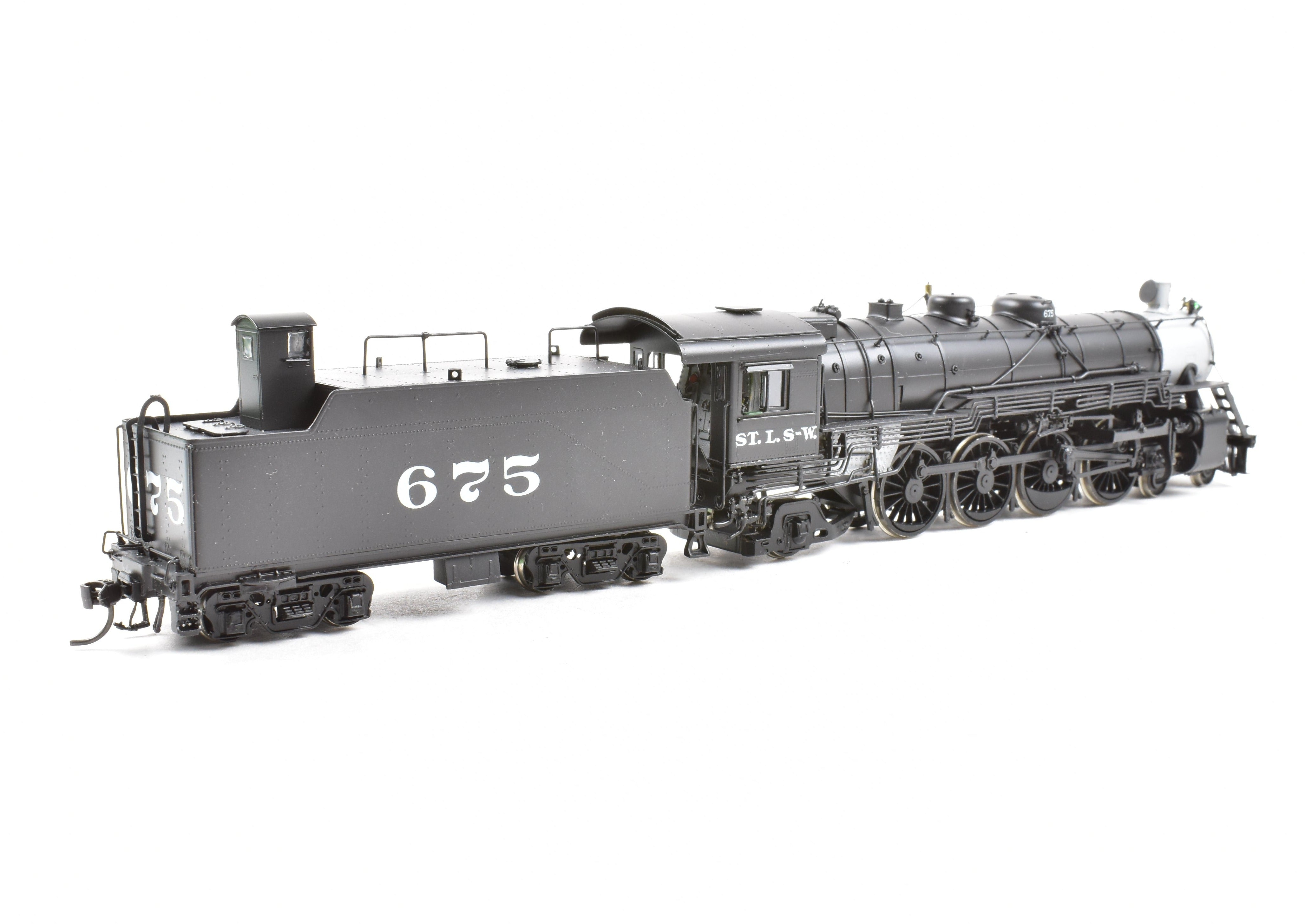 HO Scale Brass Model Steam Locomotive - Overland Models, Inc. OMI SSW - Cotton Belt LO 4-8-2 Mountain Professionally Painted