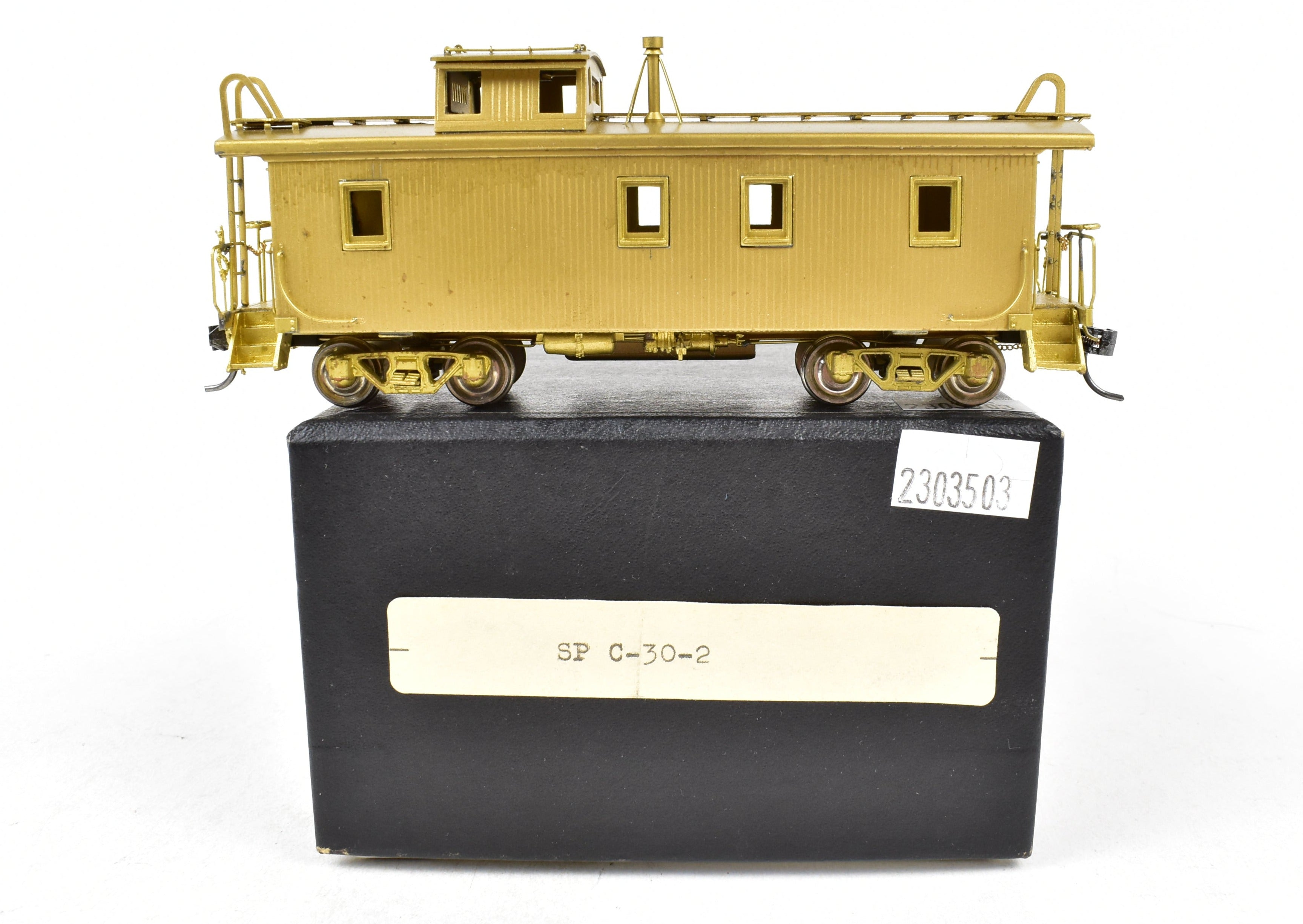 HO Scale Brass Precision Scale Co. Model of Southern Pacific C-30-2 Wood Cupola Caboose for Model Trains