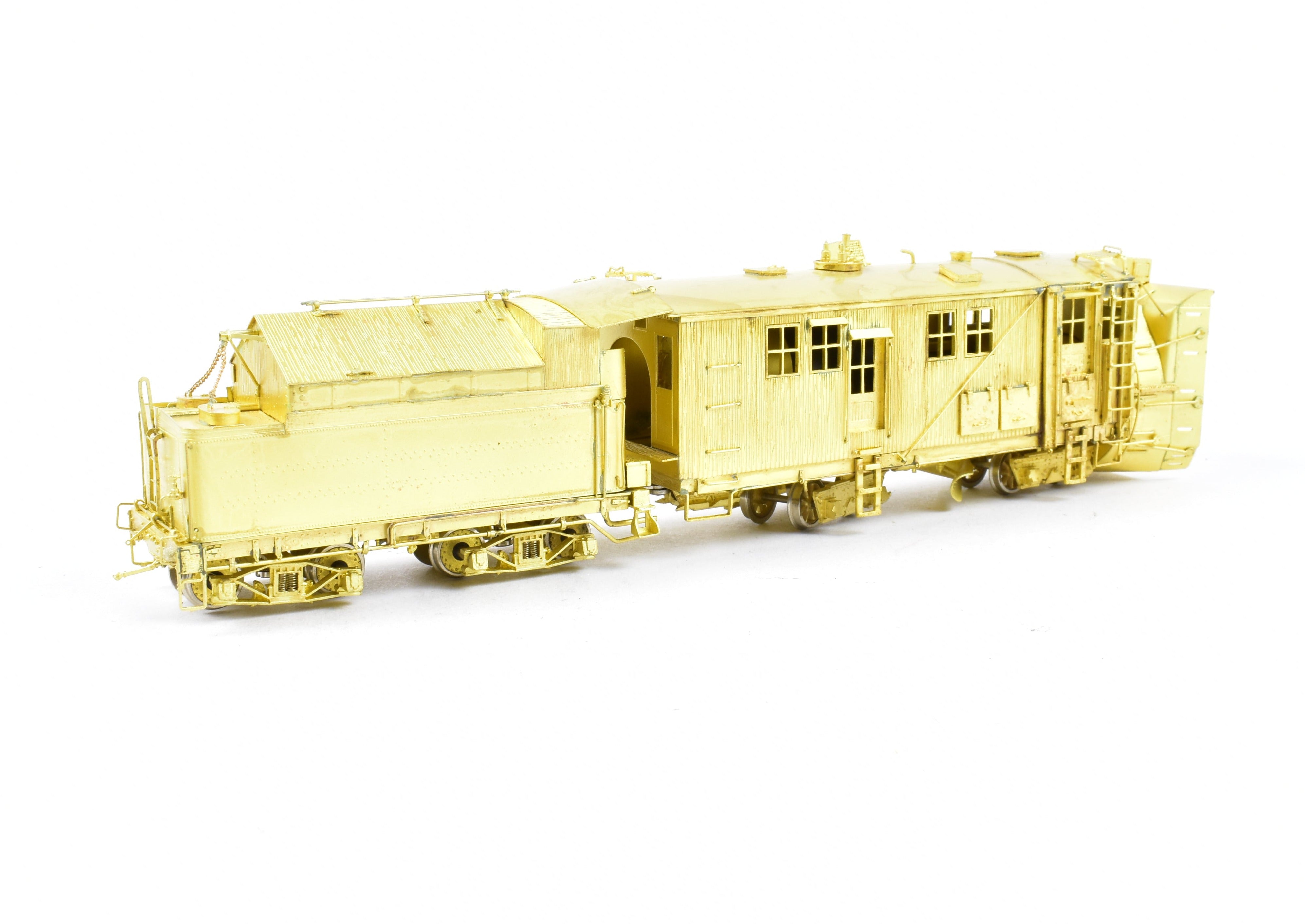 1991 HOn3 Brass D&RGW 'O-Y' Rotary Snowplow by OMI with Tender