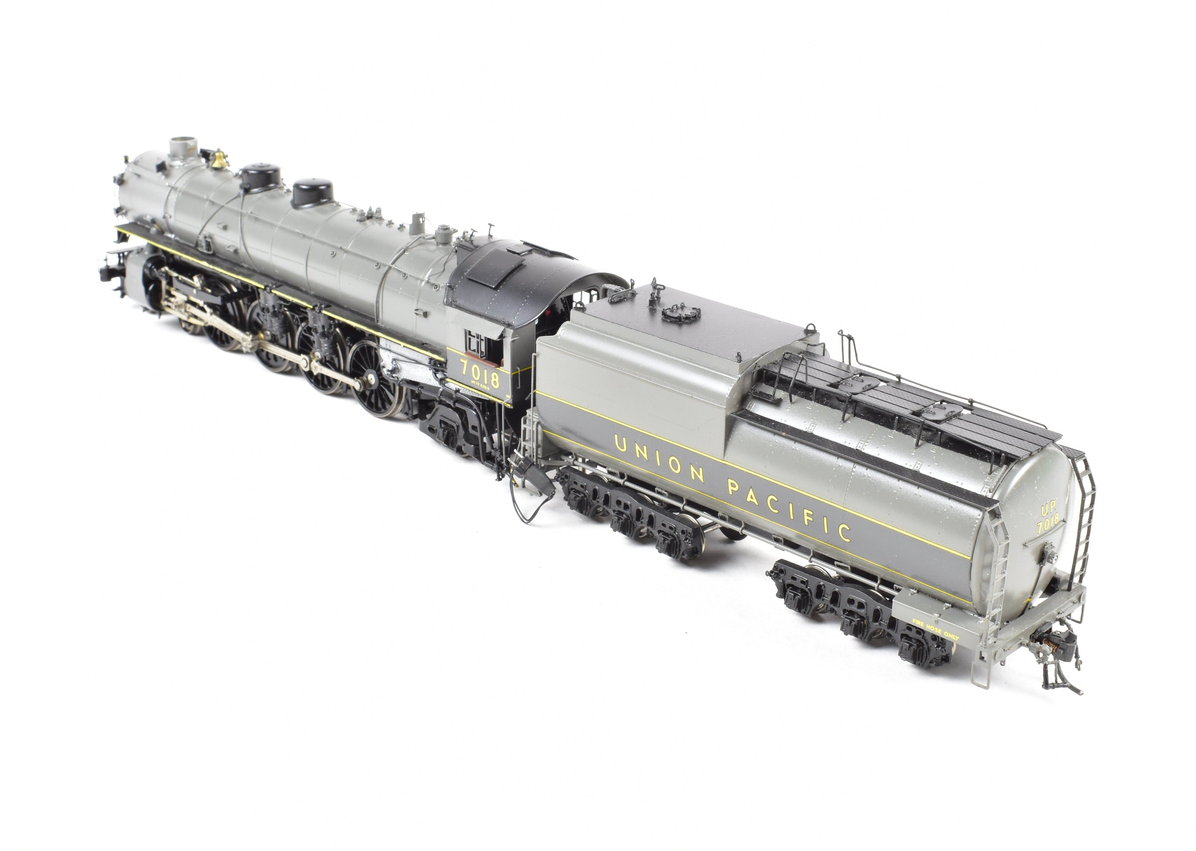HO Scale Brass OMI UP 4-8-2 F/P TTG Model #7018 with Yellow Stripes