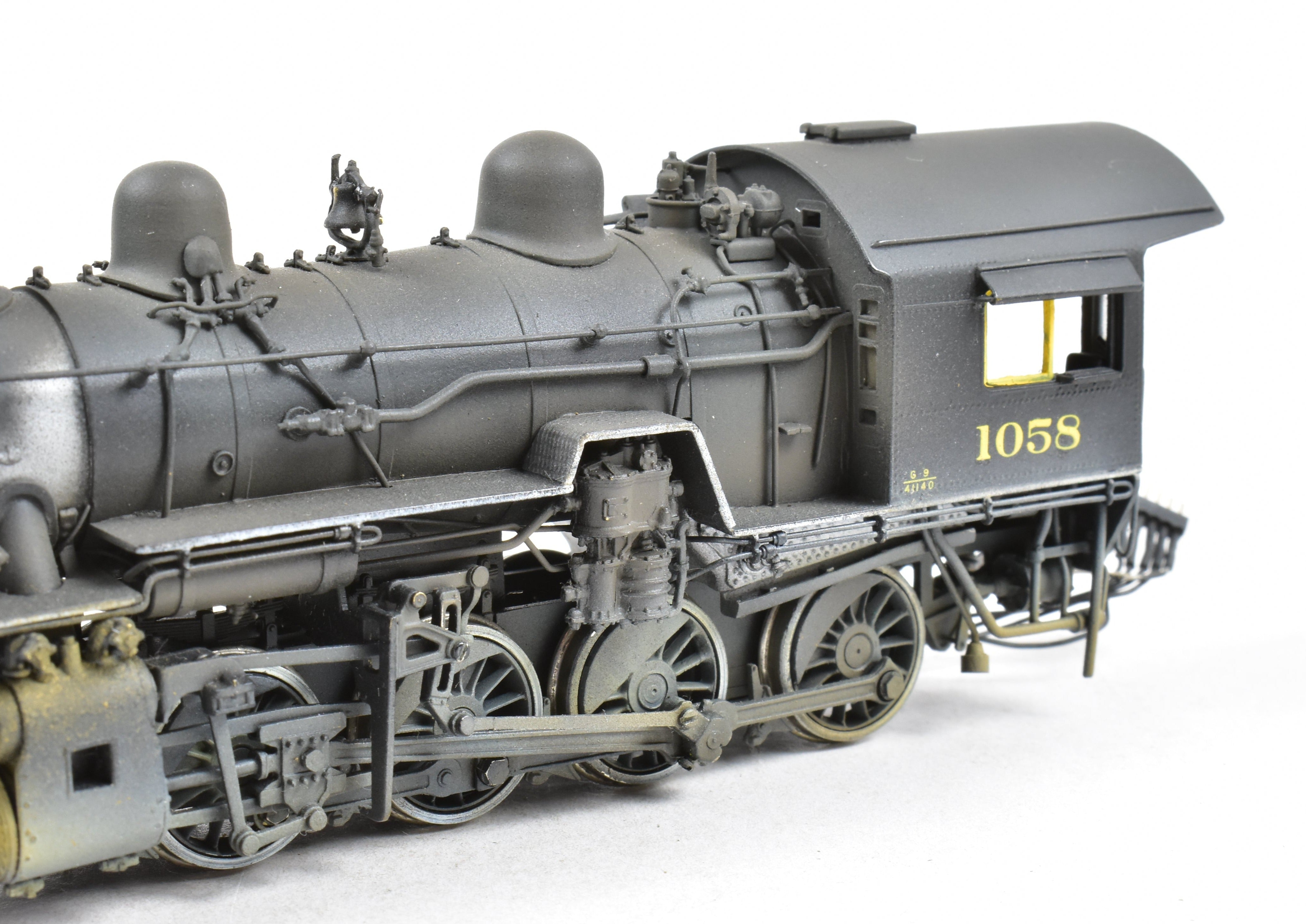 HO Scale Brass Model Train - Overland Models C&O (Chesapeake & Ohio) G - 9 2 - 8 - 0 CP Weathered Locomotive No. 1058 with DCC and Sound Function