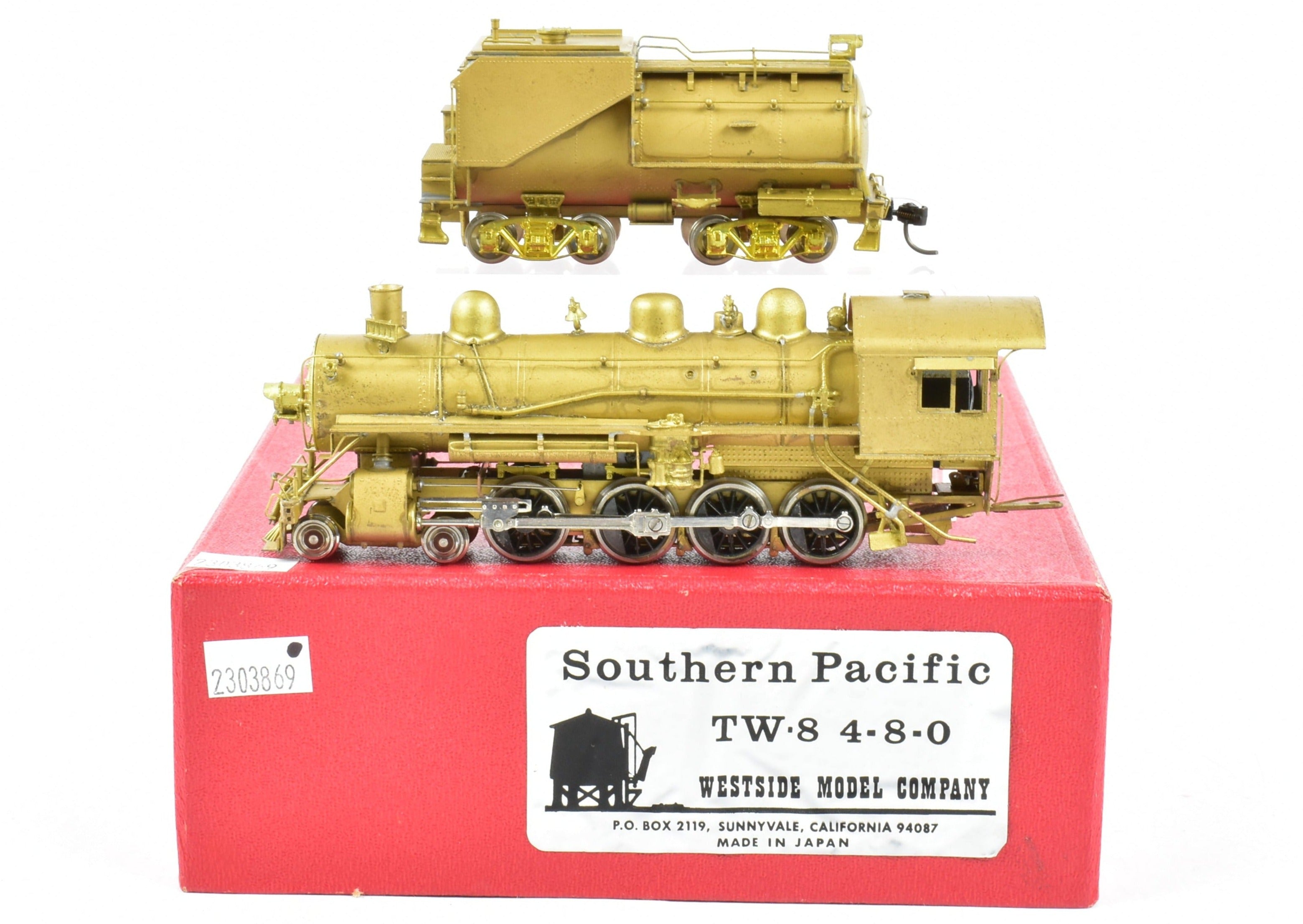 HO Scale Brass Model Train - Westside Model Co. Southern Pacific Class TW - 8 4 - 8 - 0 Locomotive
