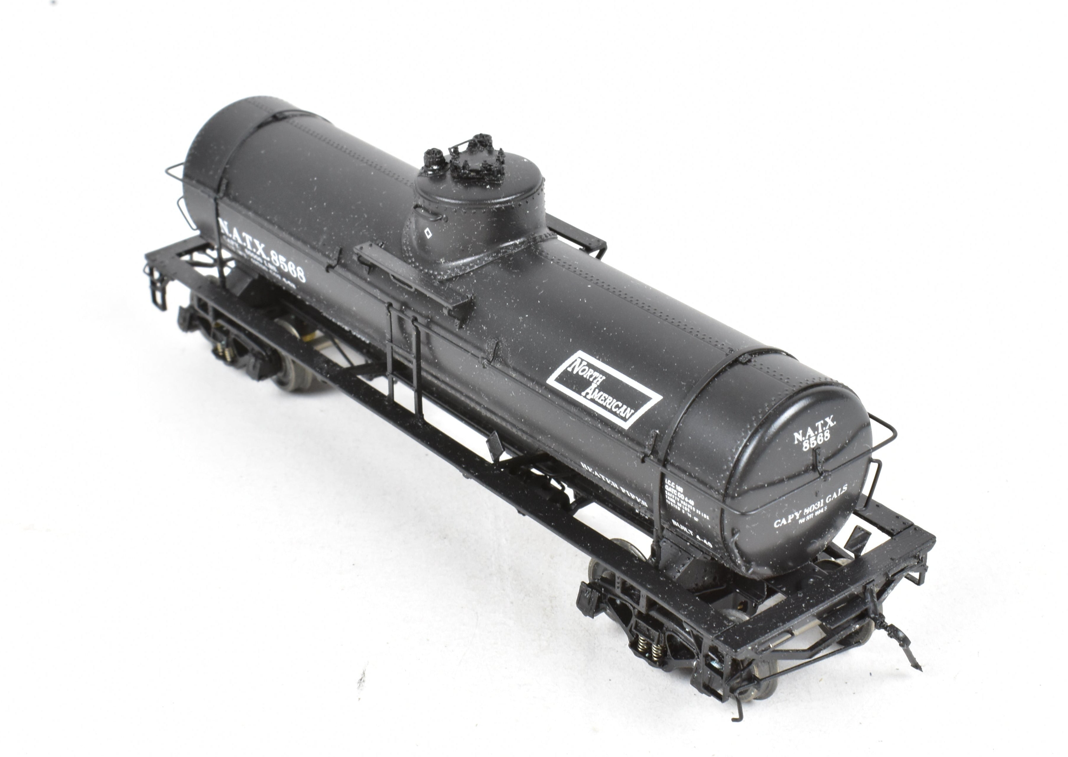 HO Scale Brass W. A. Drake/Red Caboose North American Tank Car - 8,000 Gallon Freight Tank Model