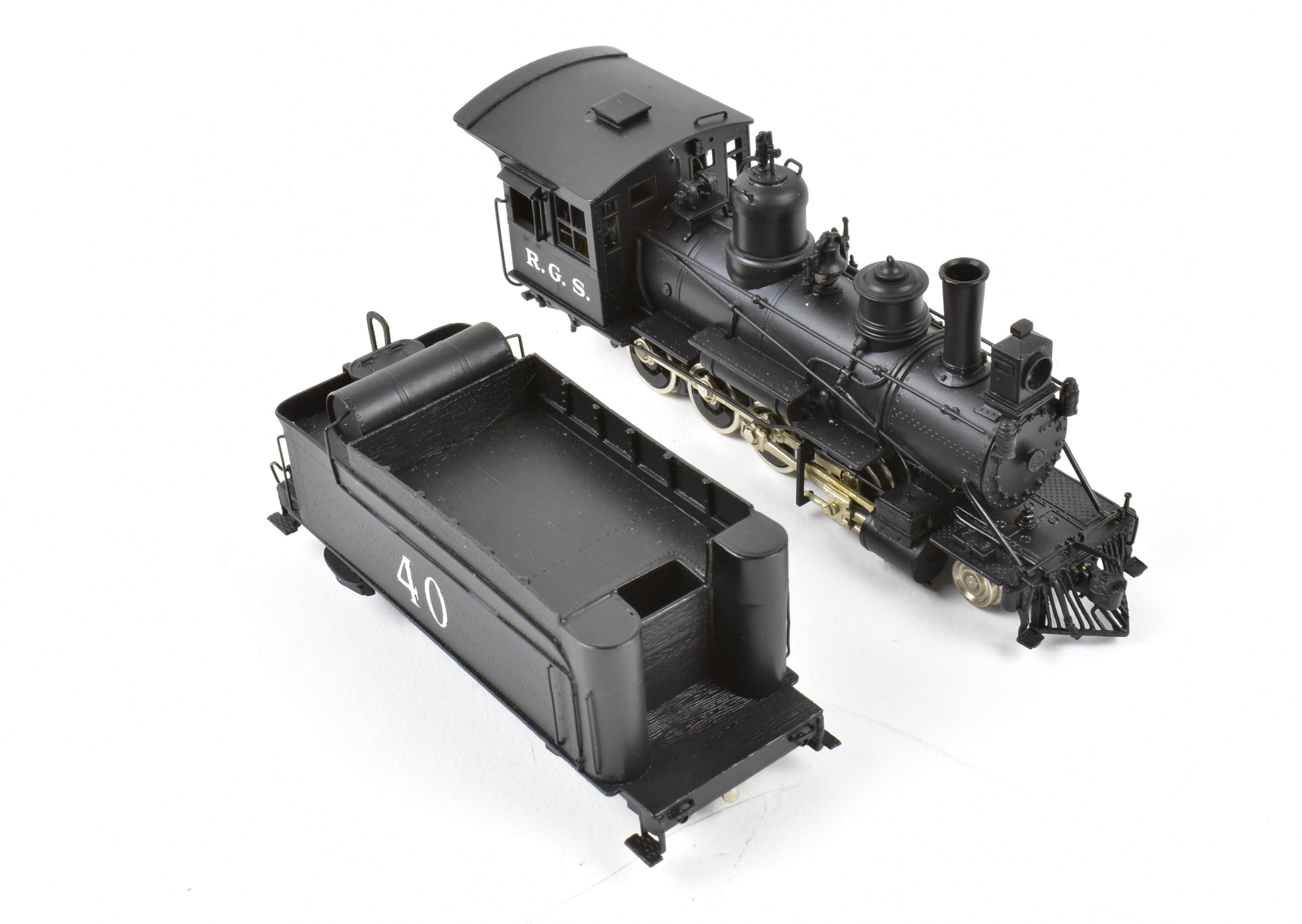 HOn3 Scale Brass Model Train - Key Imports RGS Rio Grande Southern C - 19 No. 40 2 - 8 - 0 Consolidation Factory - Painted Replica
