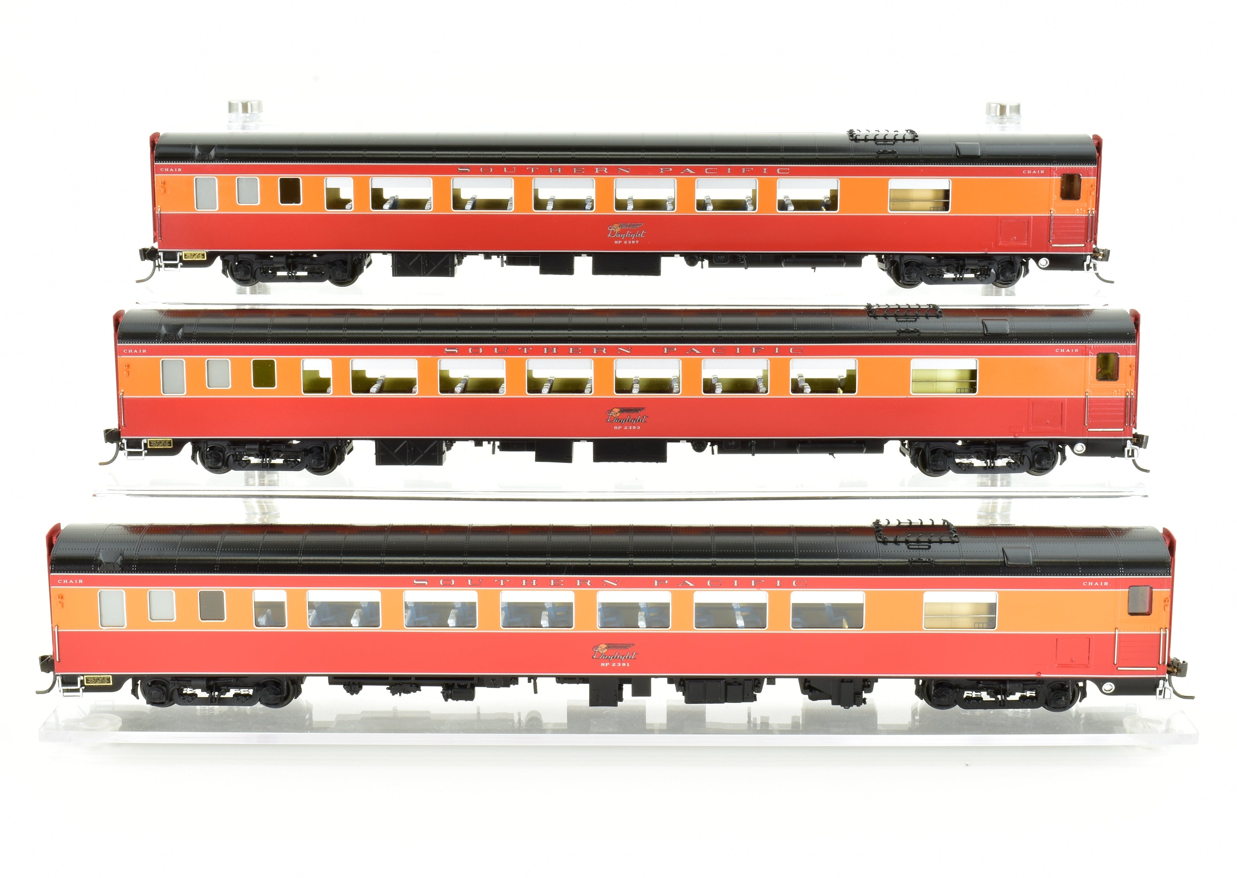 HO Scale Brass Model Train Consignment Set - Challenger Imports SP - Southern Pacific 1955 Shasta Daylight 10 - Car Train Set with FP