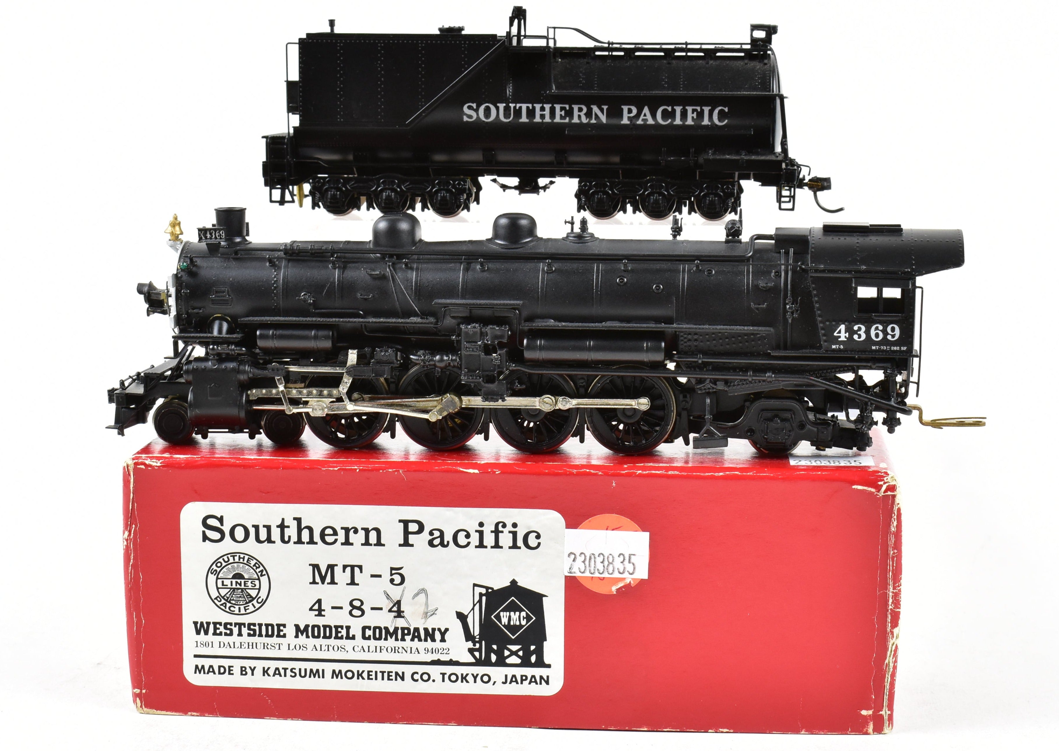 HO Brass Westside Model Co. Custom Painted Southern Pacific Class Mt - 5 4 - 8 - 2 Locomotive