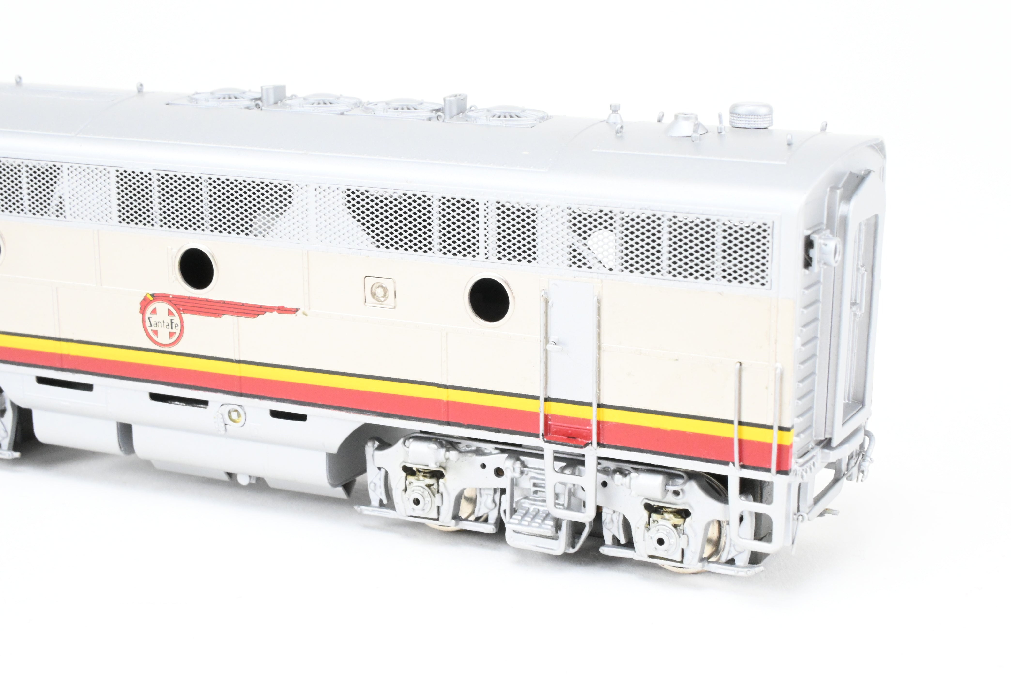 High - Quality HO Scale Brass Oriental Limited ATSF - Santa Fe EMD F3 Phase II/III 1500 HP A/B/B/A Set with Factory - Applied Plating and Painting for Model Train Enthusiasts